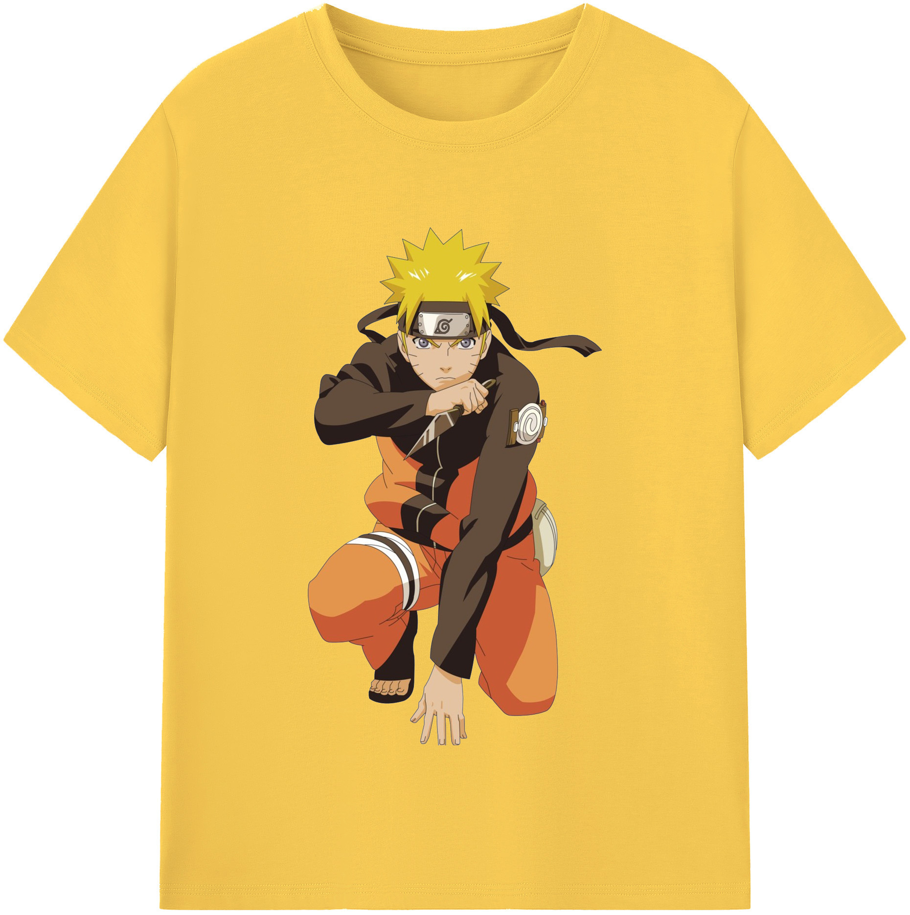 （画像用） NARUTO -ナルト- うずまき ナルト Uzumaki Naruto 綿100％半袖Tシャツ（フロントプリント）