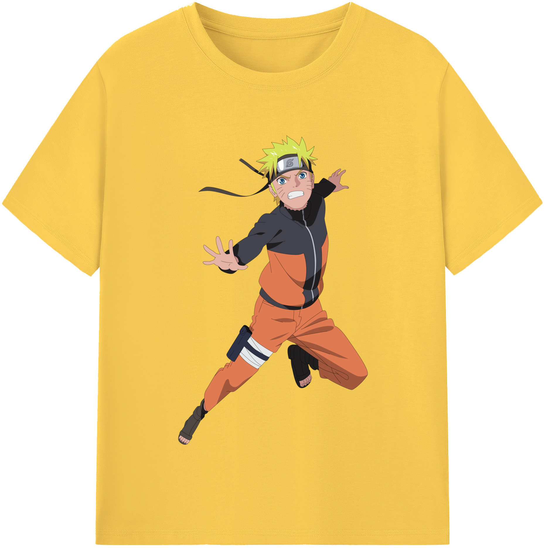 （画像用） NARUTO -ナルト- うずまき ナルト Uzumaki Naruto 綿100％半袖Tシャツ（フロントプリント）