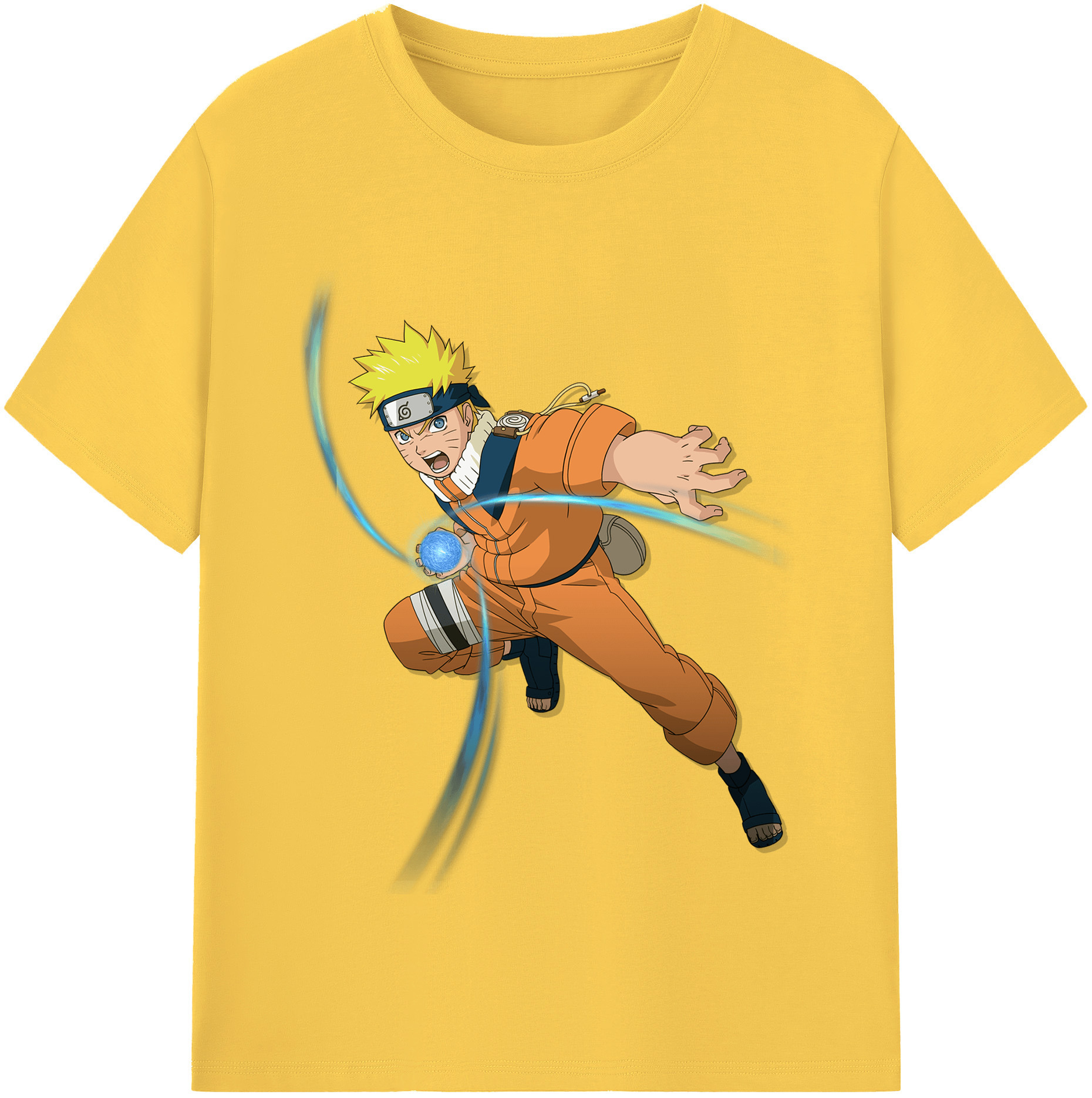 （画像用） NARUTO -ナルト- うずまき ナルト Uzumaki Naruto 綿100％半袖Tシャツ（フロントプリント）