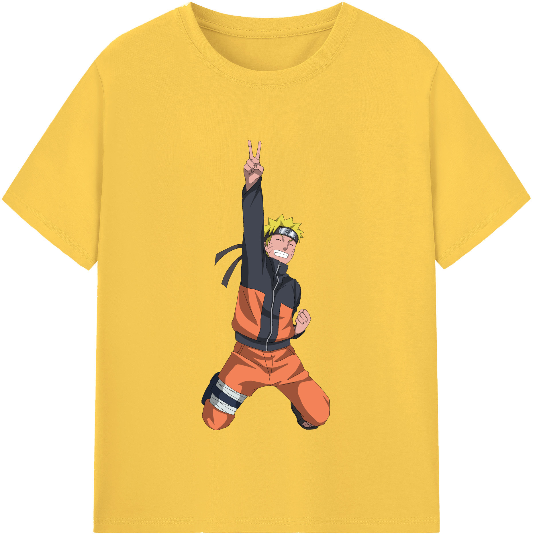 （画像用） NARUTO -ナルト- うずまき ナルト Uzumaki Naruto 綿100％半袖Tシャツ（フロントプリント）