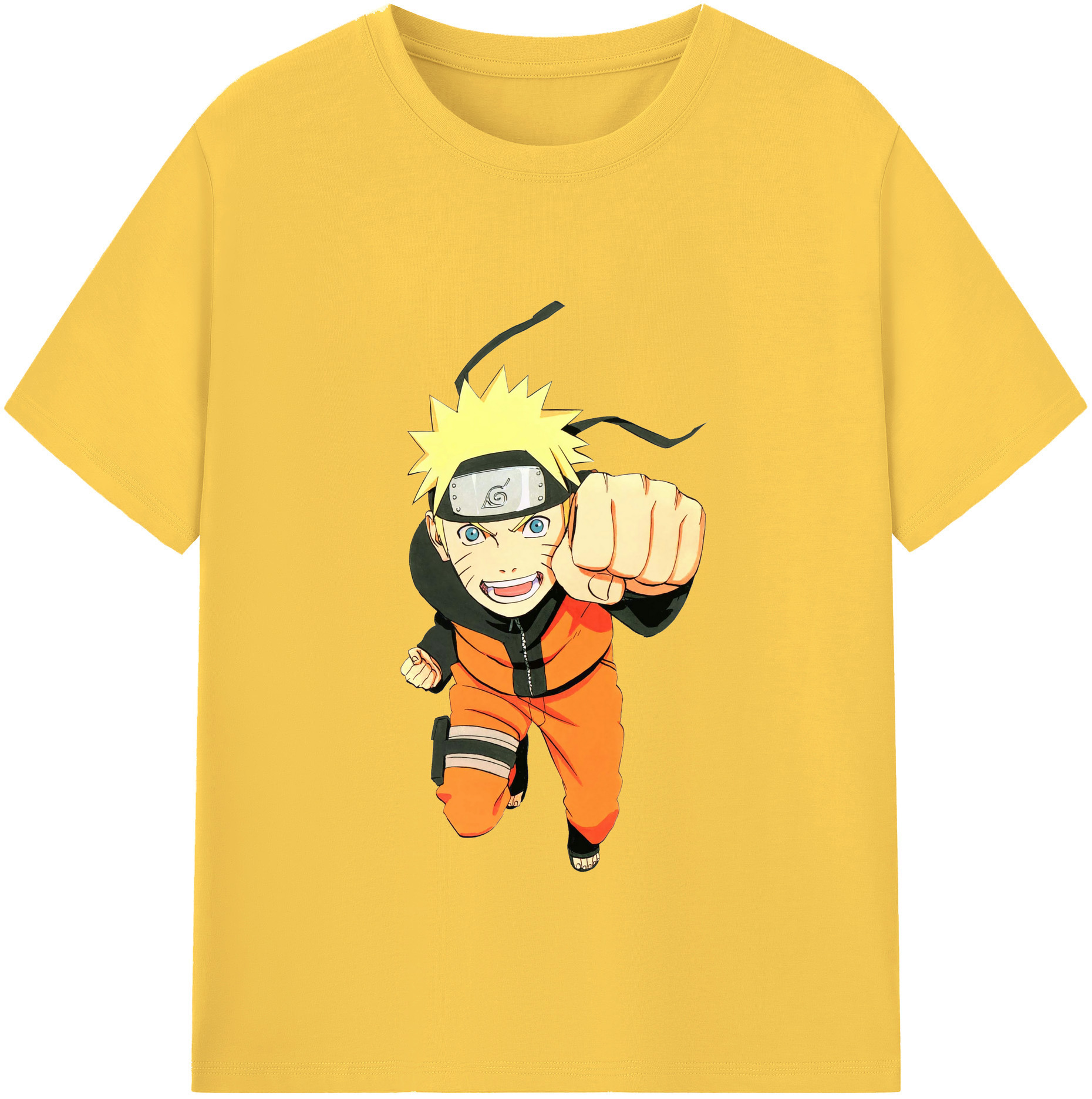 （画像用） NARUTO -ナルト- うずまき ナルト Uzumaki Naruto 綿100％半袖Tシャツ（フロントプリント）