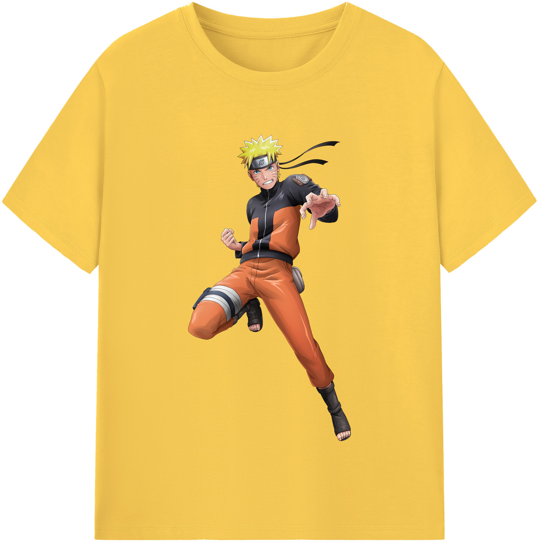 （画像用） NARUTO -ナルト- うずまき ナルト Uzumaki Naruto 綿100％半袖Tシャツ（フロントプリント）