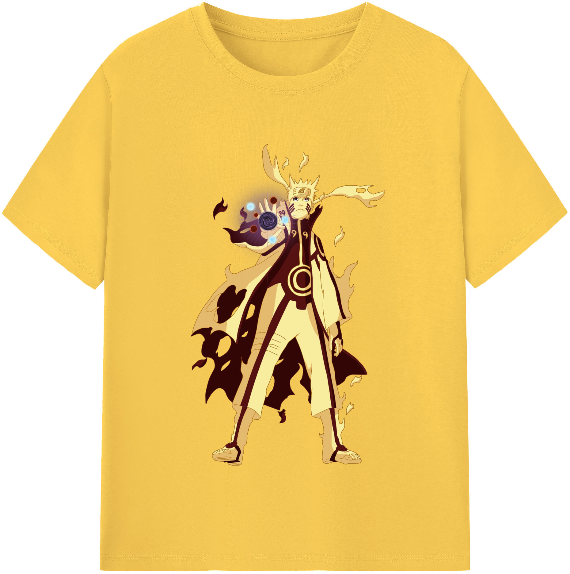 （画像用） NARUTO -ナルト- うずまき ナルト Uzumaki Naruto 綿100％半袖Tシャツ（フロントプリント）