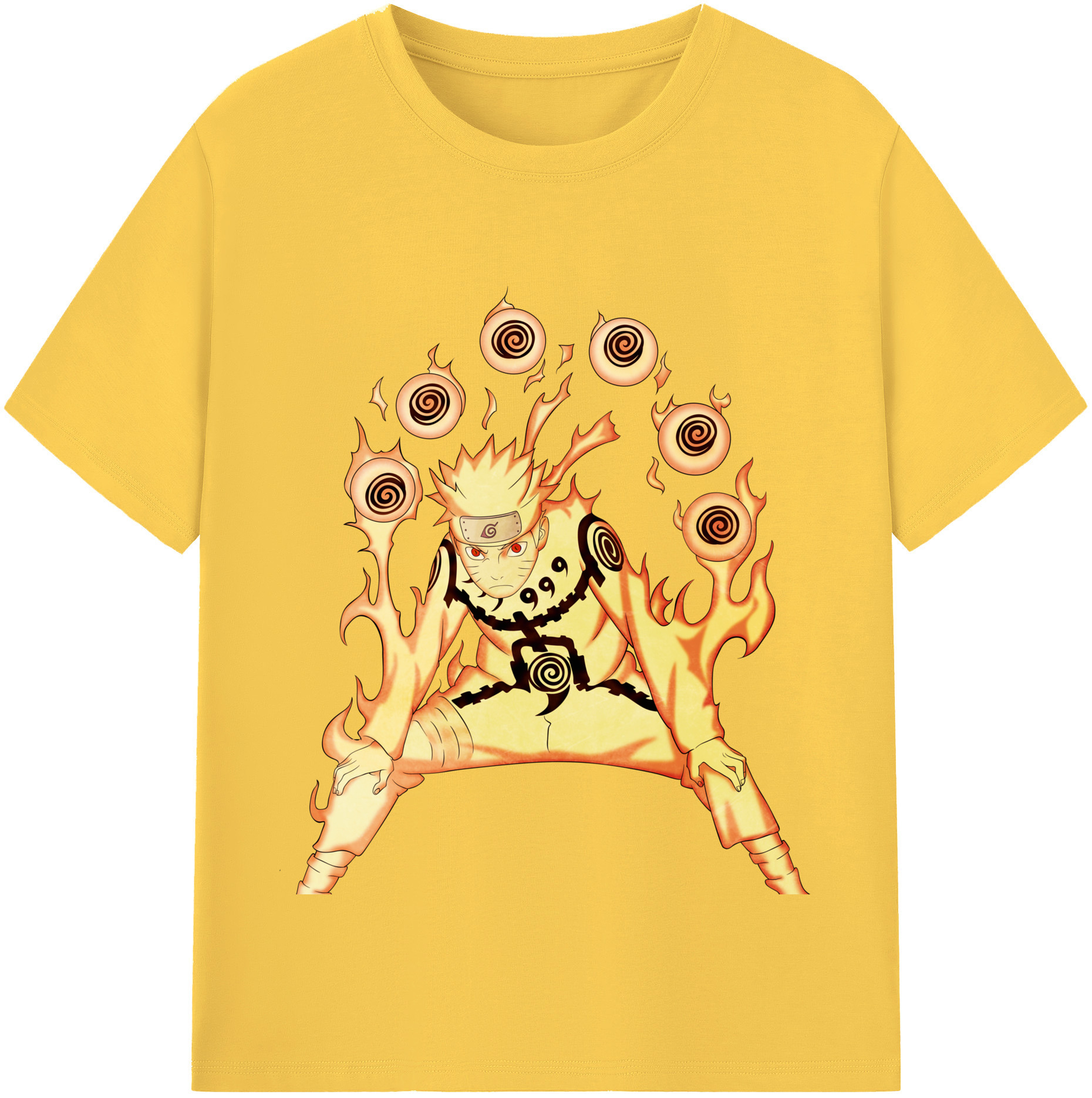 （画像用） NARUTO -ナルト- うずまき ナルト Uzumaki Naruto 綿100％半袖Tシャツ（フロントプリント）