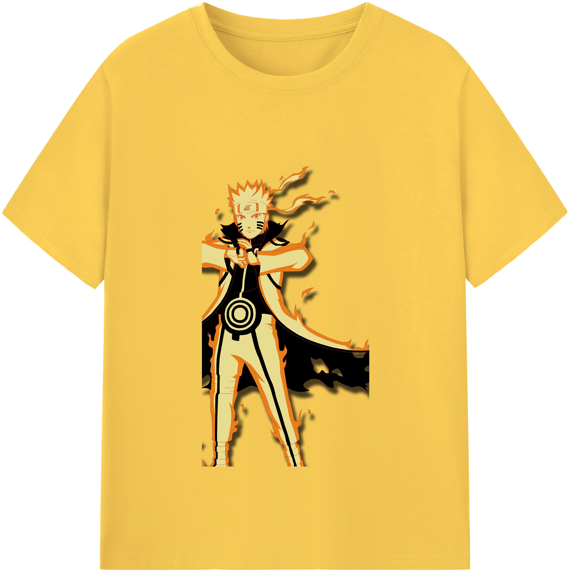 （画像用） NARUTO -ナルト- うずまき ナルト Uzumaki Naruto 綿100％半袖Tシャツ（フロントプリント）