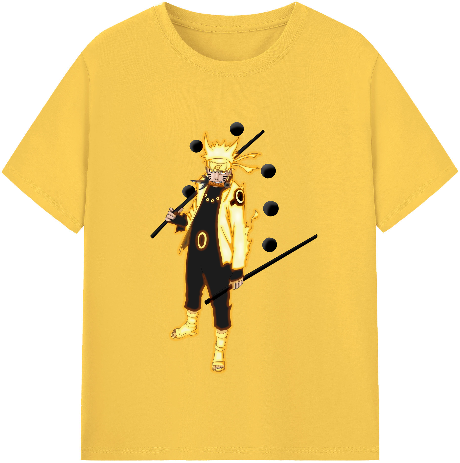 （画像用） NARUTO -ナルト- うずまき ナルト Uzumaki Naruto 綿100％半袖Tシャツ（フロントプリント）