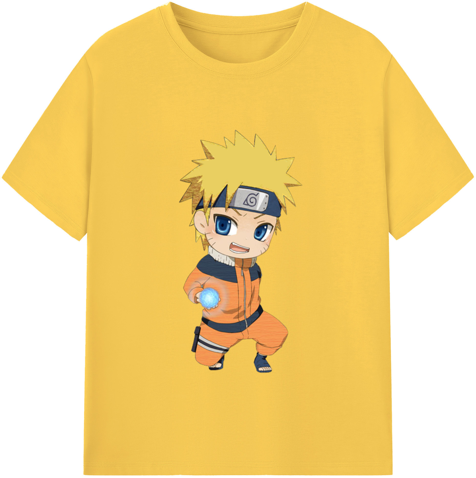 （画像用） NARUTO -ナルト- うずまき ナルト Uzumaki Naruto 綿100％半袖Tシャツ（フロントプリント）