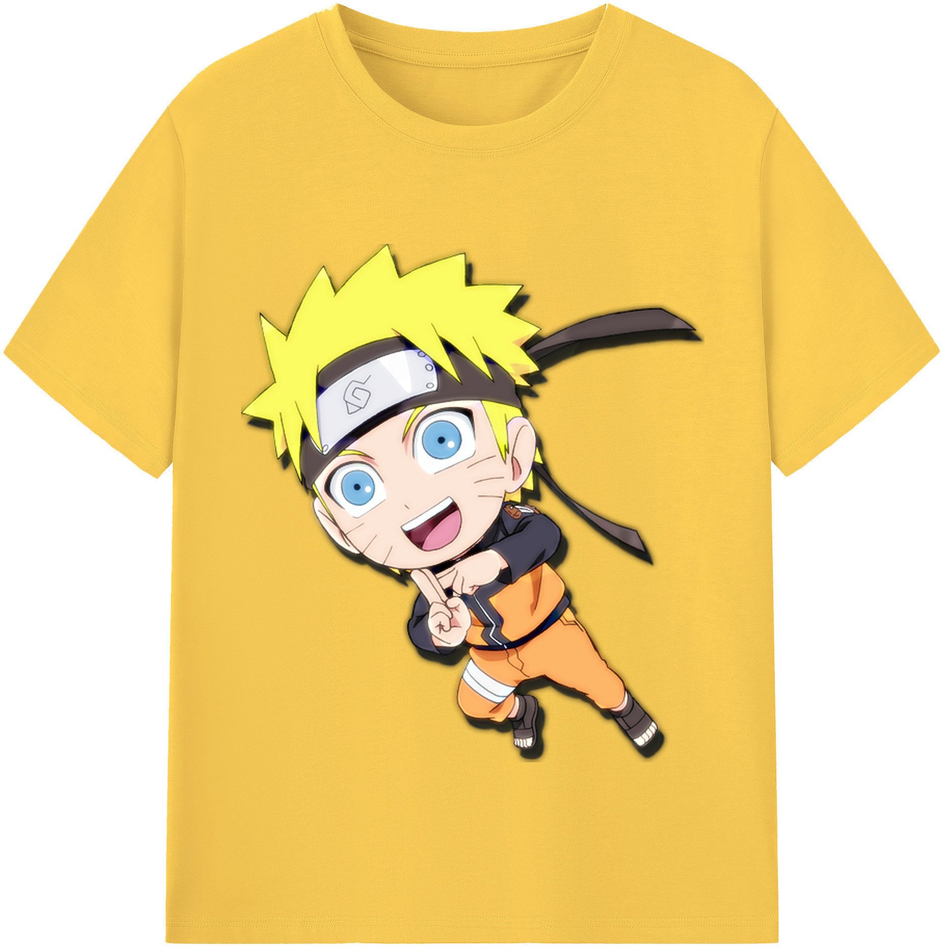 （画像用） NARUTO -ナルト- うずまき ナルト Uzumaki Naruto 綿100％半袖Tシャツ（フロントプリント）
