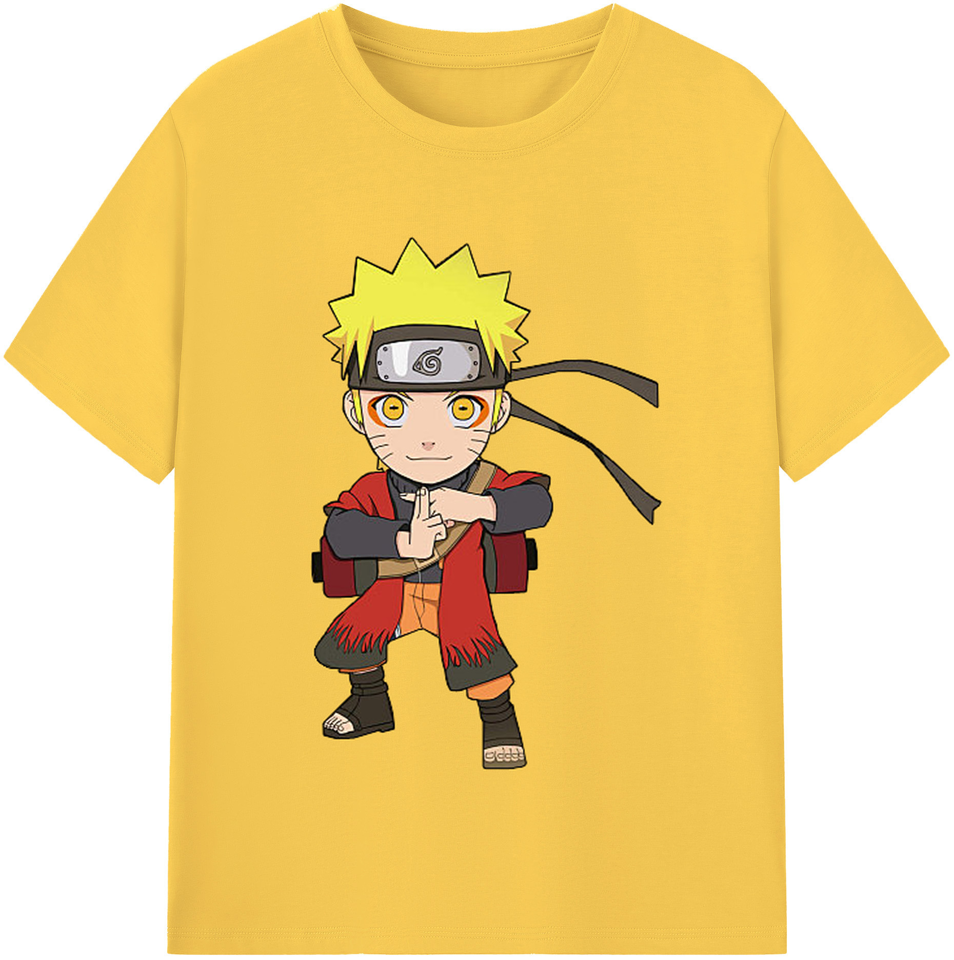 （画像用） NARUTO -ナルト- うずまき ナルト Uzumaki Naruto 綿100％半袖Tシャツ（フロントプリント）
