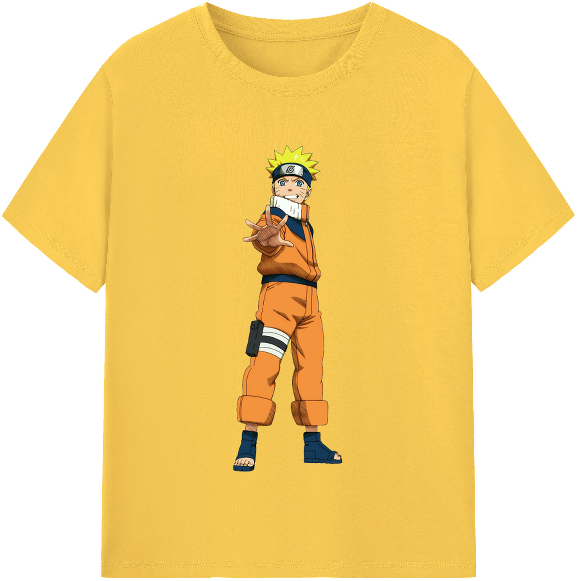 （画像用） NARUTO -ナルト- うずまき ナルト Uzumaki Naruto 綿100％半袖Tシャツ（フロントプリント）