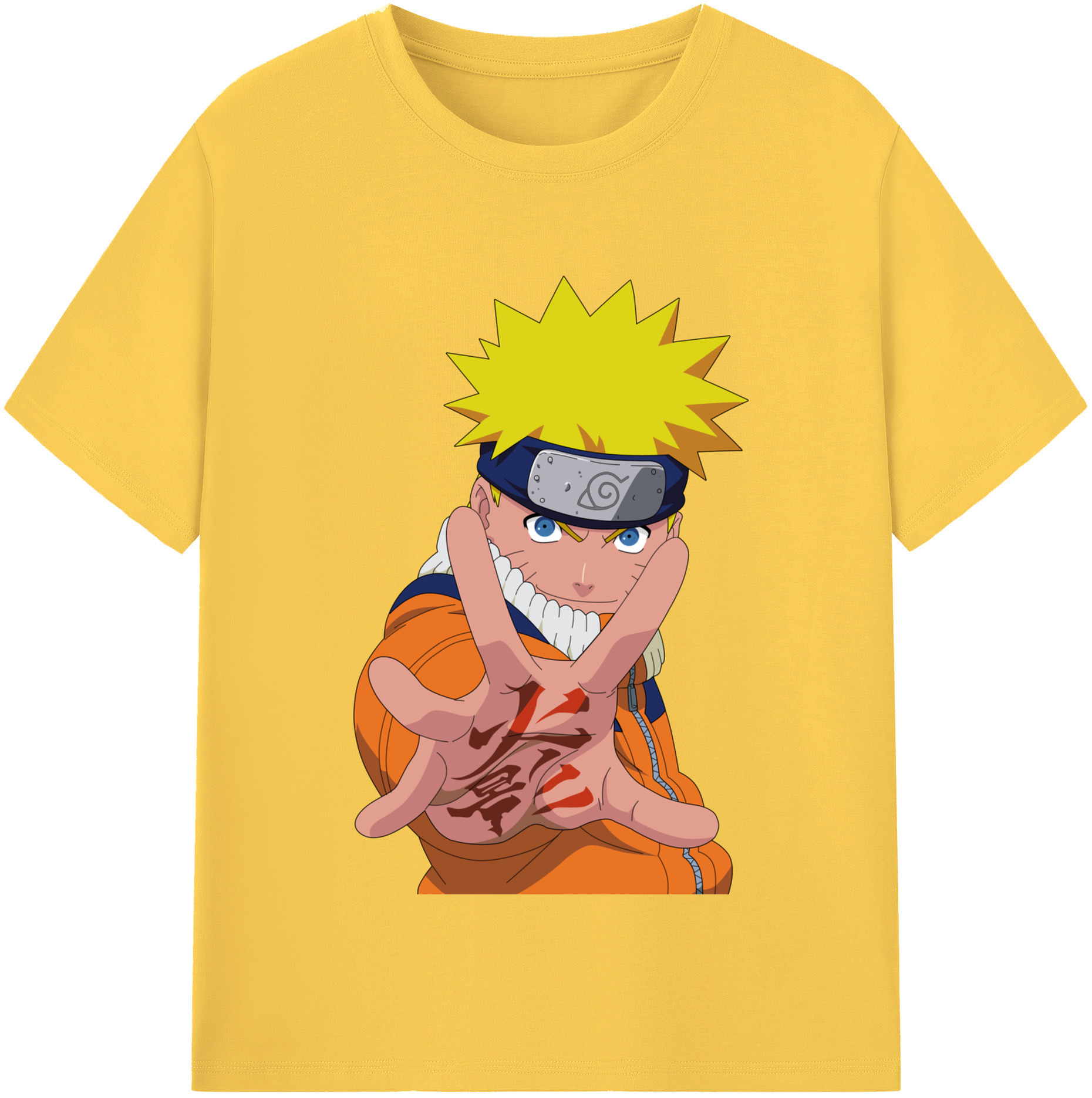 （画像用） NARUTO -ナルト- うずまき ナルト Uzumaki Naruto 綿100％半袖Tシャツ（フロントプリント）