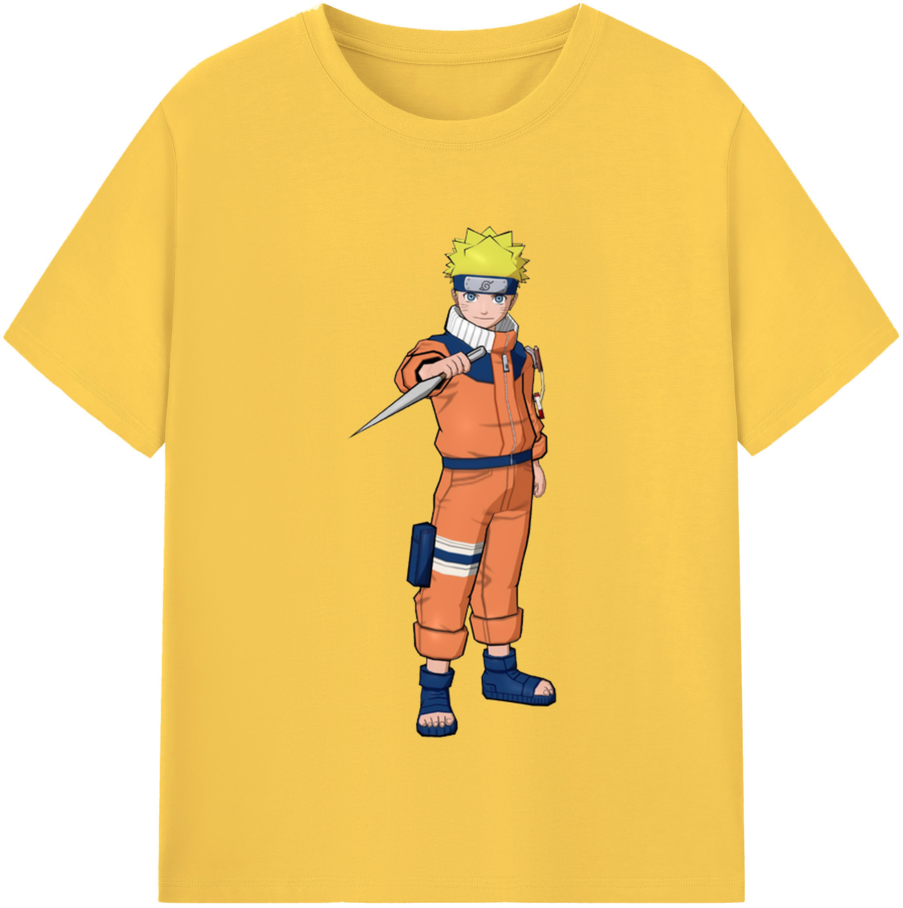 （画像用） NARUTO -ナルト- うずまき ナルト Uzumaki Naruto 綿100％半袖Tシャツ（フロントプリント）