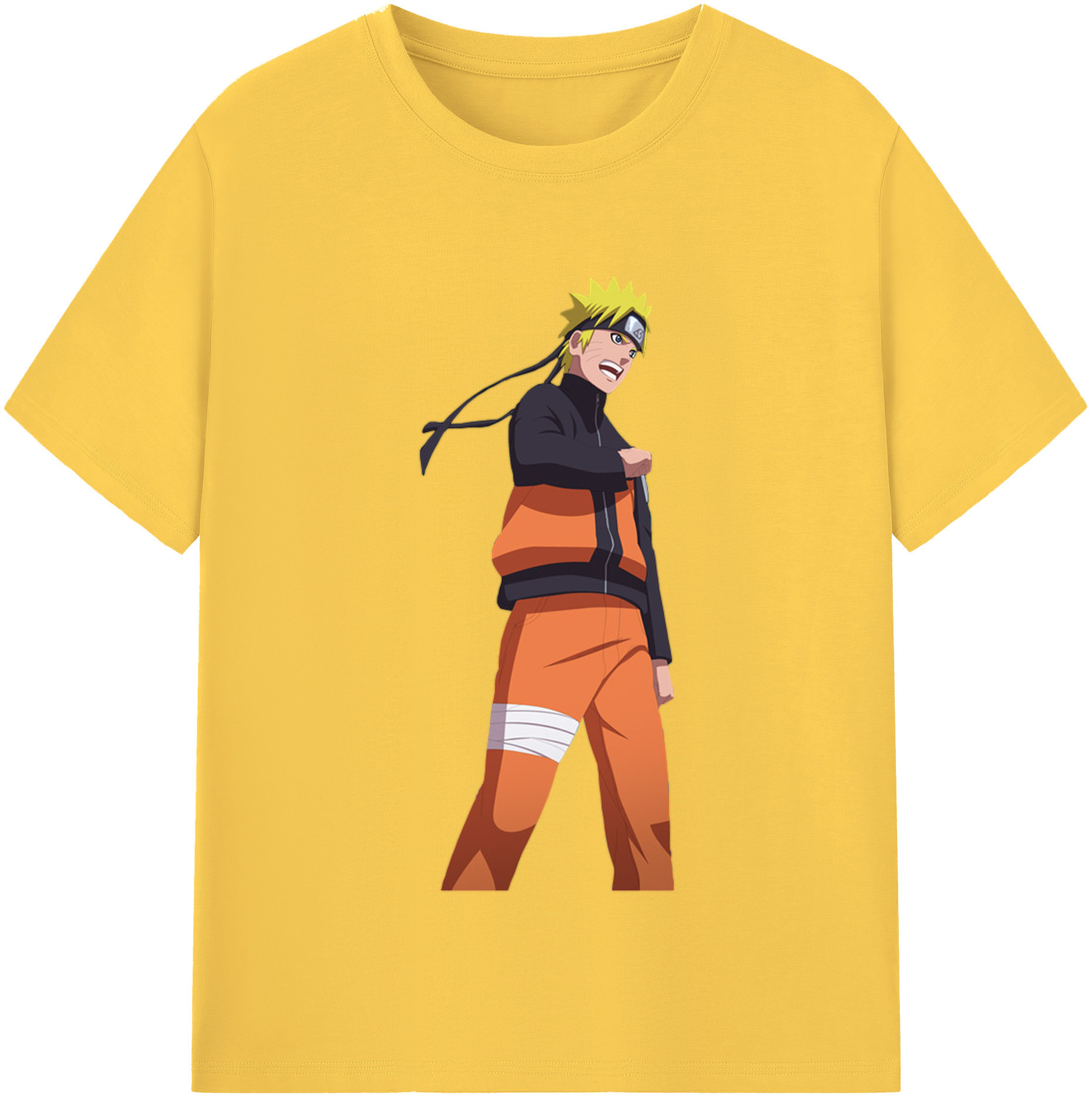 （画像用） NARUTO -ナルト- うずまき ナルト Uzumaki Naruto 綿100％半袖Tシャツ（フロントプリント）