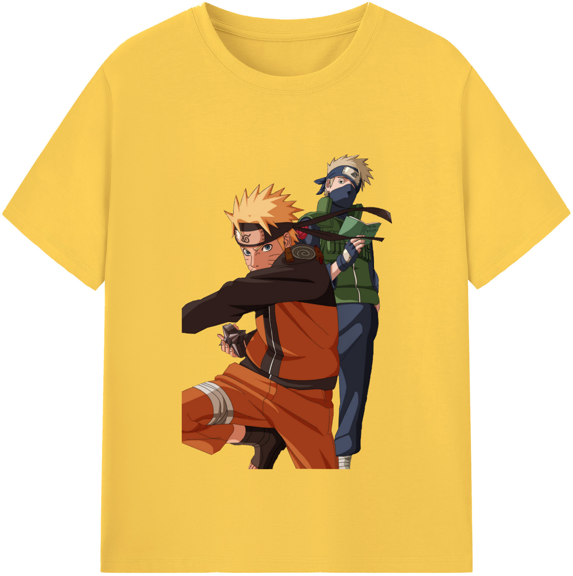 （画像用） NARUTO -ナルト- うずまき ナルト Uzumaki Naruto 綿100％半袖Tシャツ（フロントプリント）