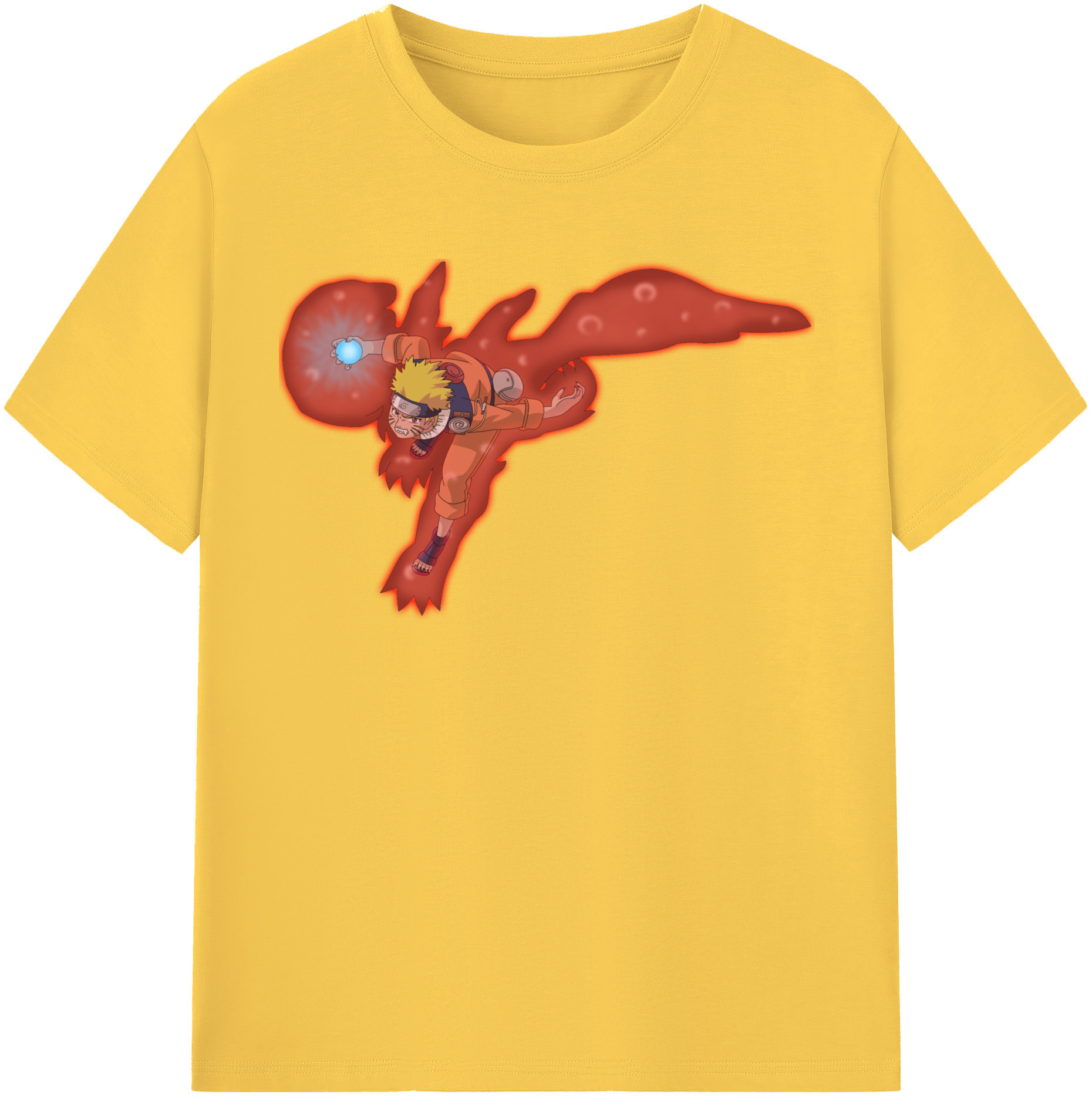 （画像用） NARUTO -ナルト- うずまき ナルト Uzumaki Naruto 綿100％半袖Tシャツ（フロントプリント）