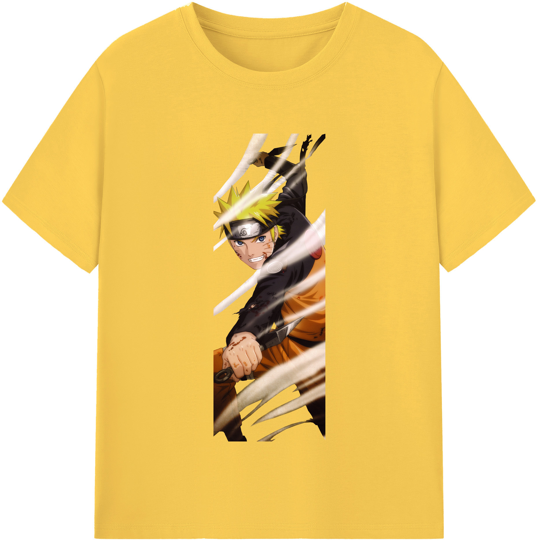 （画像用） NARUTO -ナルト- うずまき ナルト Uzumaki Naruto 綿100％半袖Tシャツ（フロントプリント）