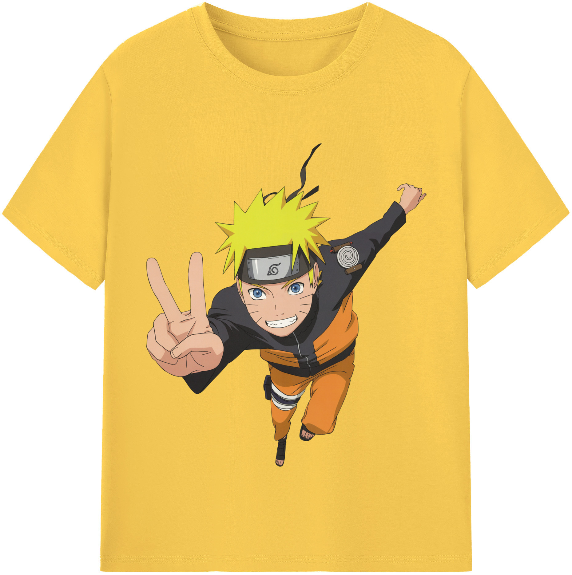 （画像用） NARUTO -ナルト- うずまき ナルト Uzumaki Naruto 綿100％半袖Tシャツ（フロントプリント）