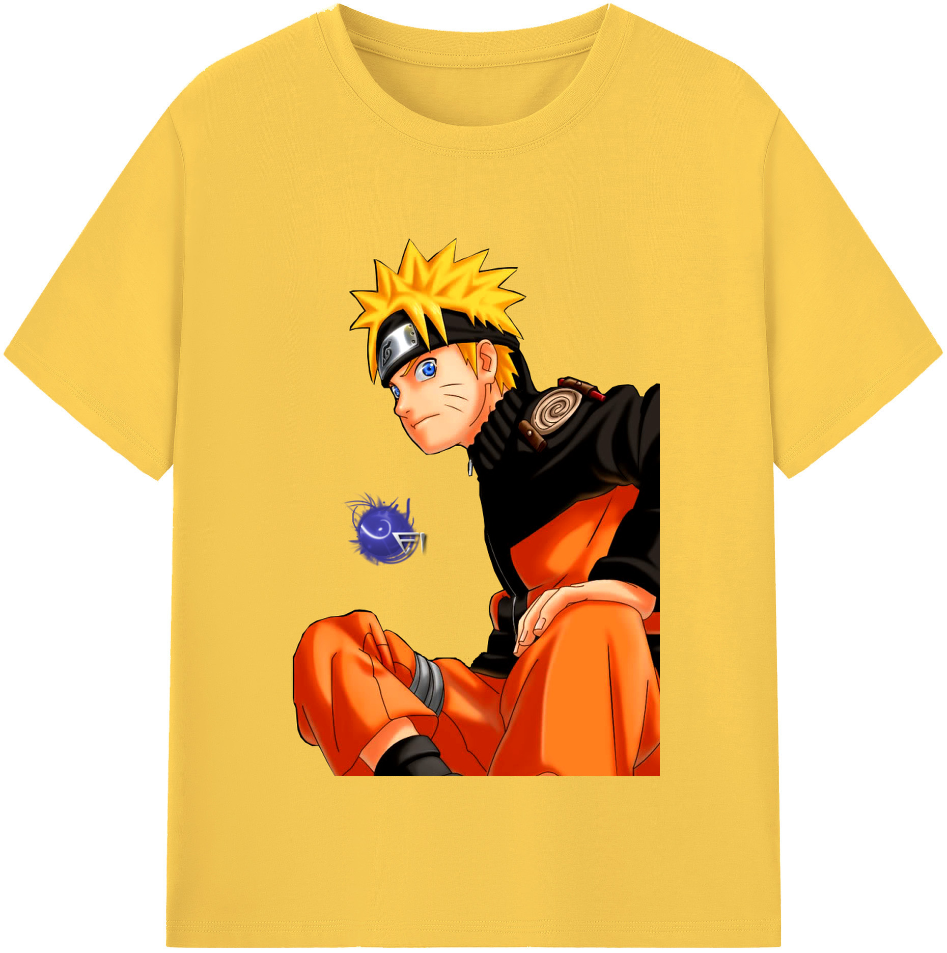 （画像用） NARUTO -ナルト- うずまき ナルト Uzumaki Naruto 綿100％半袖Tシャツ（フロントプリント）