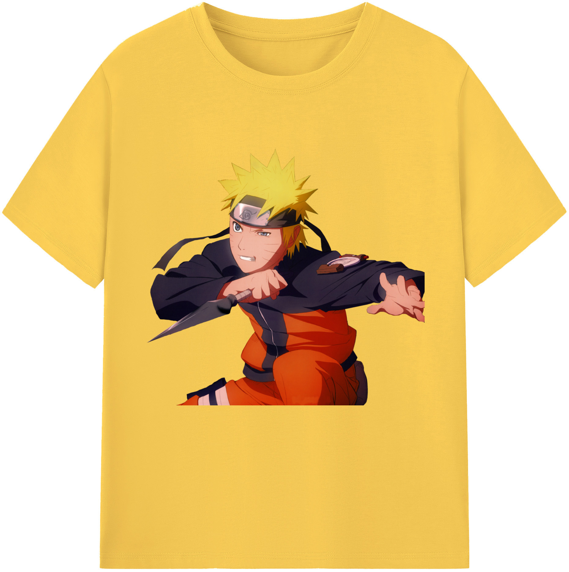 （画像用） NARUTO -ナルト- うずまき ナルト Uzumaki Naruto 綿100％半袖Tシャツ（フロントプリント）