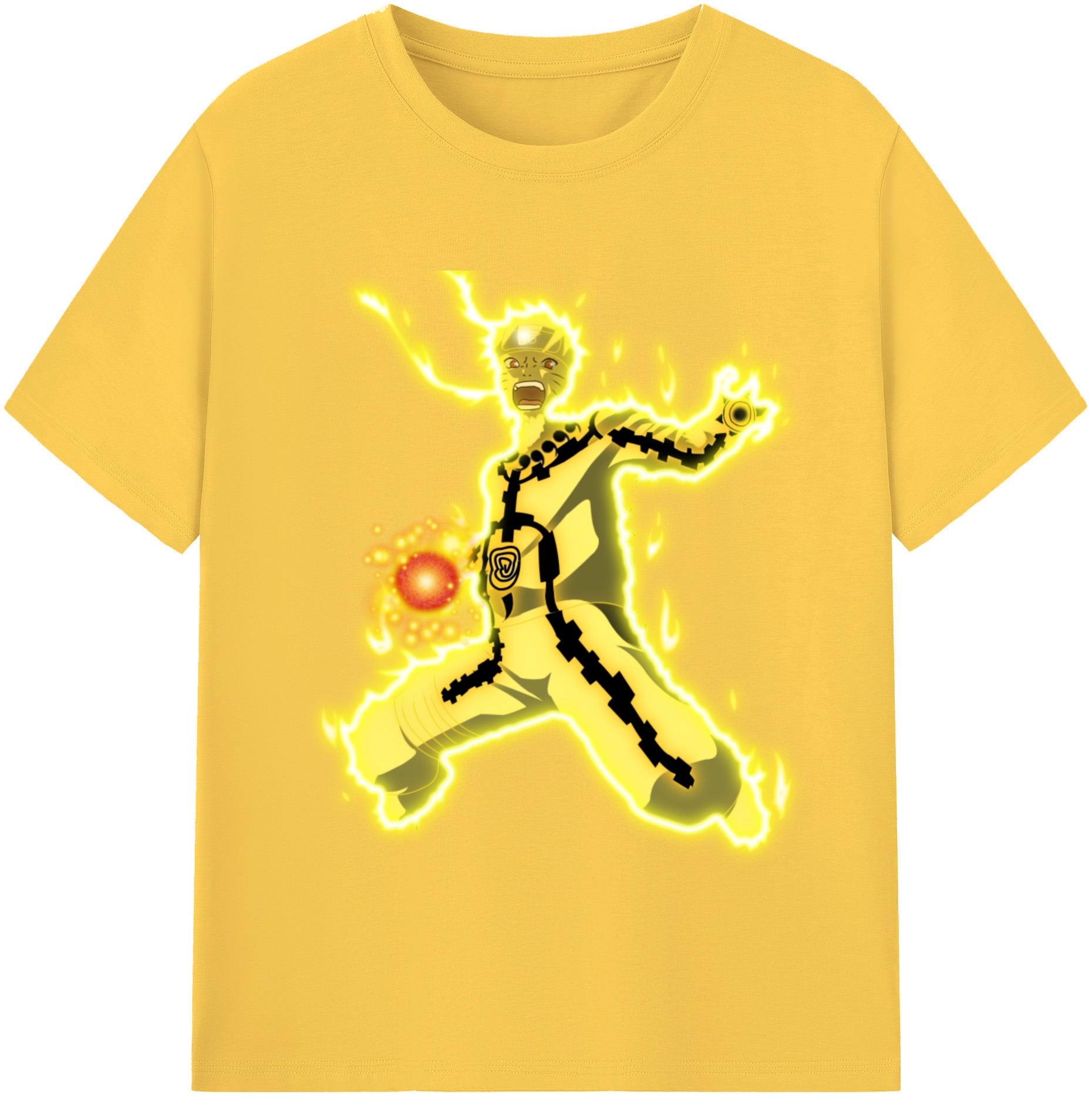 （画像用） NARUTO -ナルト- うずまき ナルト Uzumaki Naruto 綿100％半袖Tシャツ（フロントプリント）