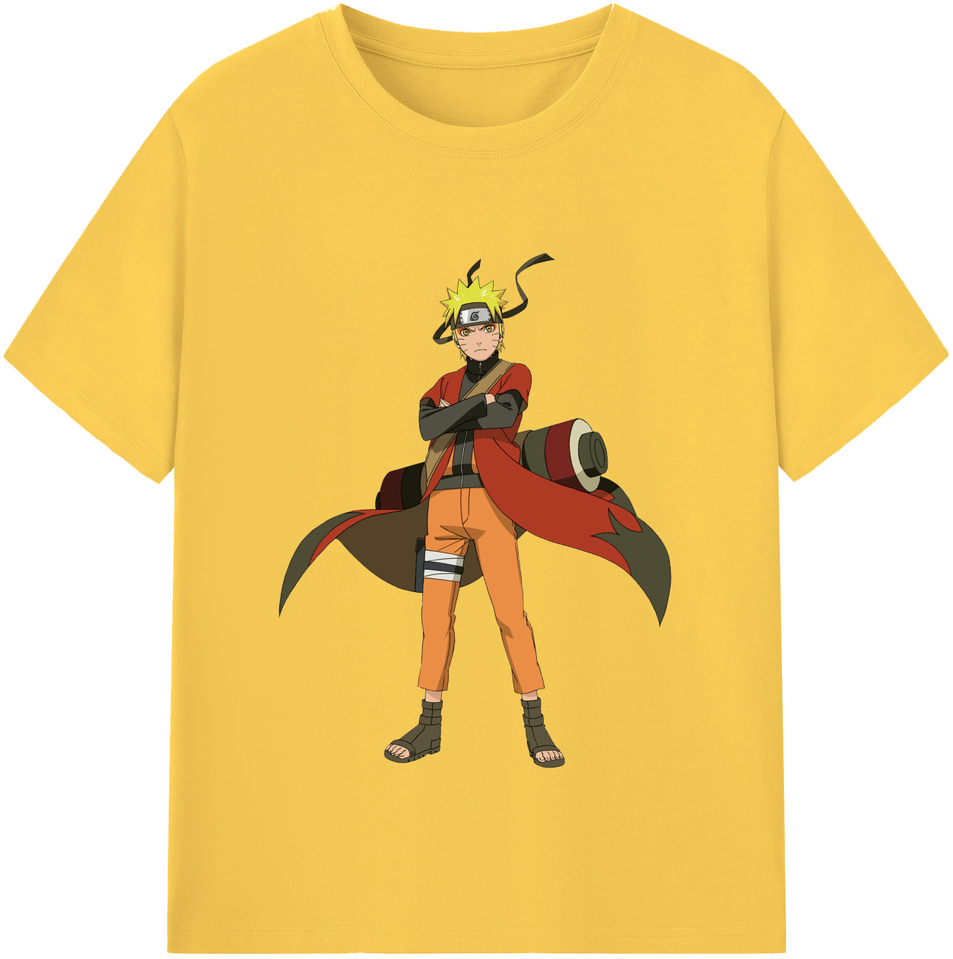 （画像用） NARUTO -ナルト- うずまき ナルト Uzumaki Naruto 綿100％半袖Tシャツ（フロントプリント）