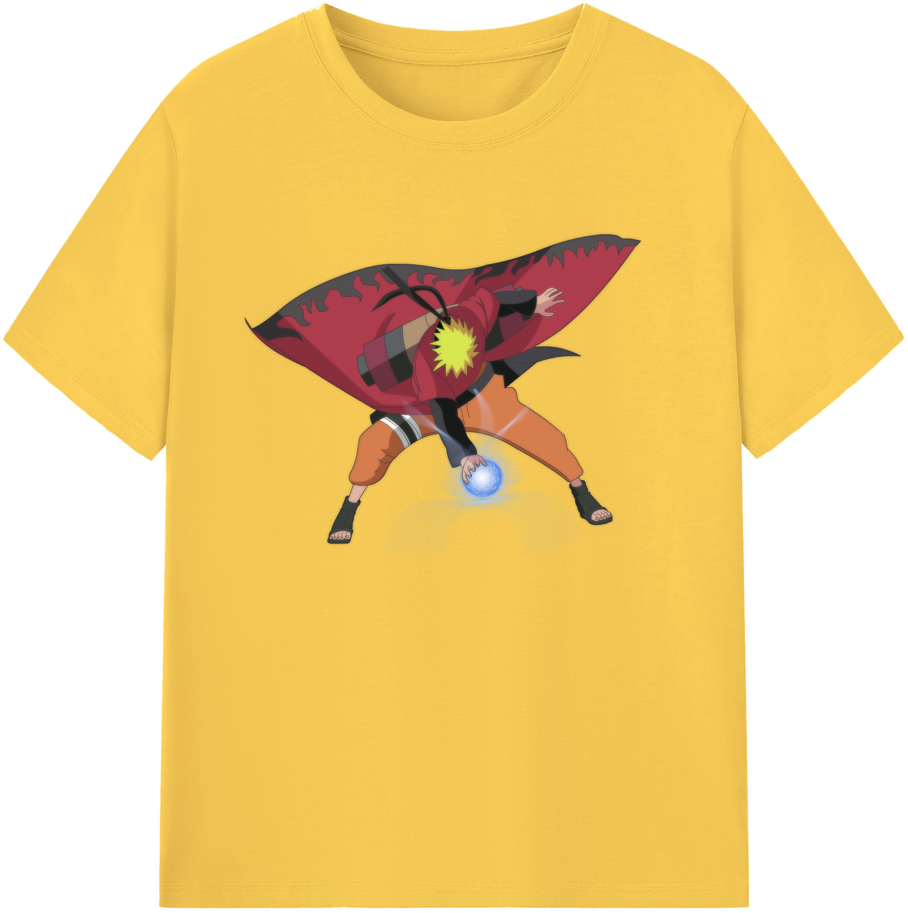 （画像用） NARUTO -ナルト- うずまき ナルト Uzumaki Naruto 綿100％半袖Tシャツ（フロントプリント）