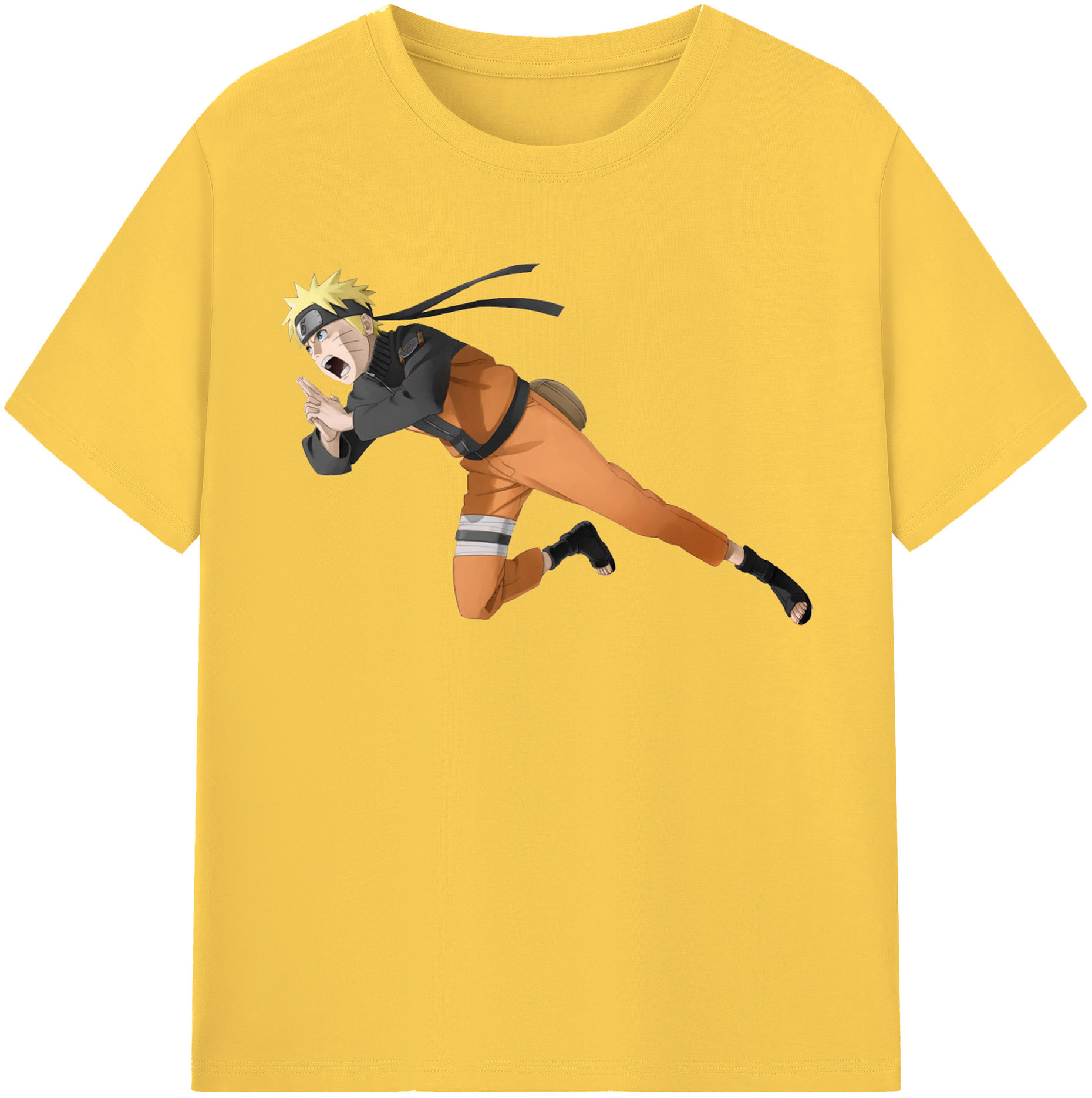 （画像用） NARUTO -ナルト- うずまき ナルト Uzumaki Naruto 綿100％半袖Tシャツ（フロントプリント）