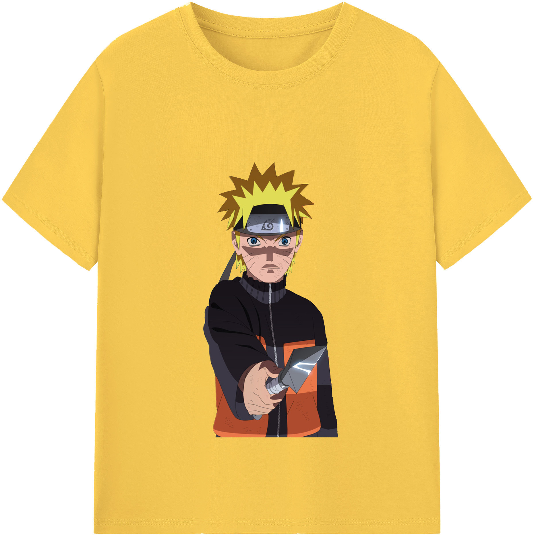（画像用） NARUTO -ナルト- うずまき ナルト Uzumaki Naruto 綿100％半袖Tシャツ（フロントプリント）