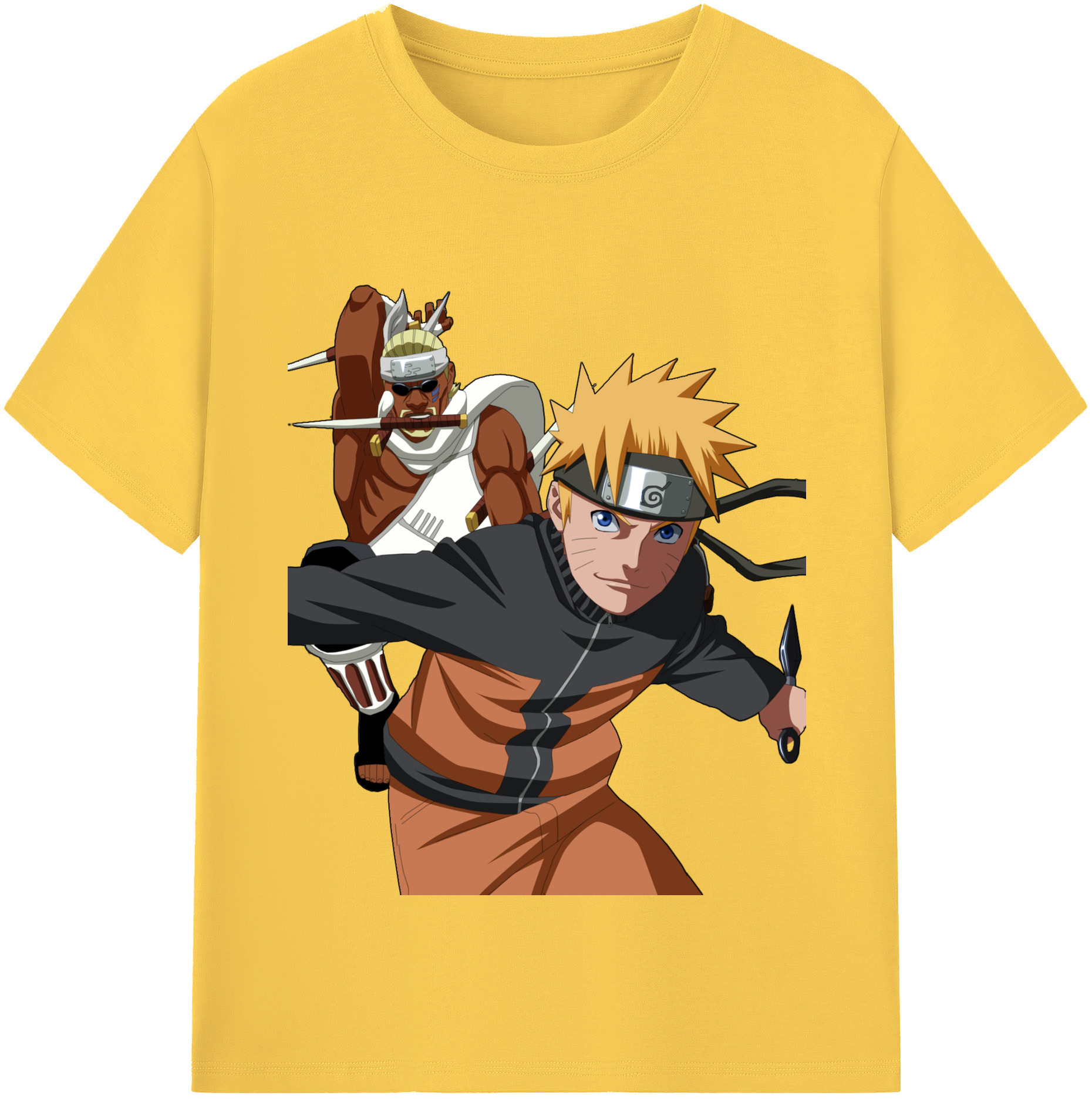 （画像用） NARUTO -ナルト- うずまき ナルト Uzumaki Naruto 綿100％半袖Tシャツ（フロントプリント）