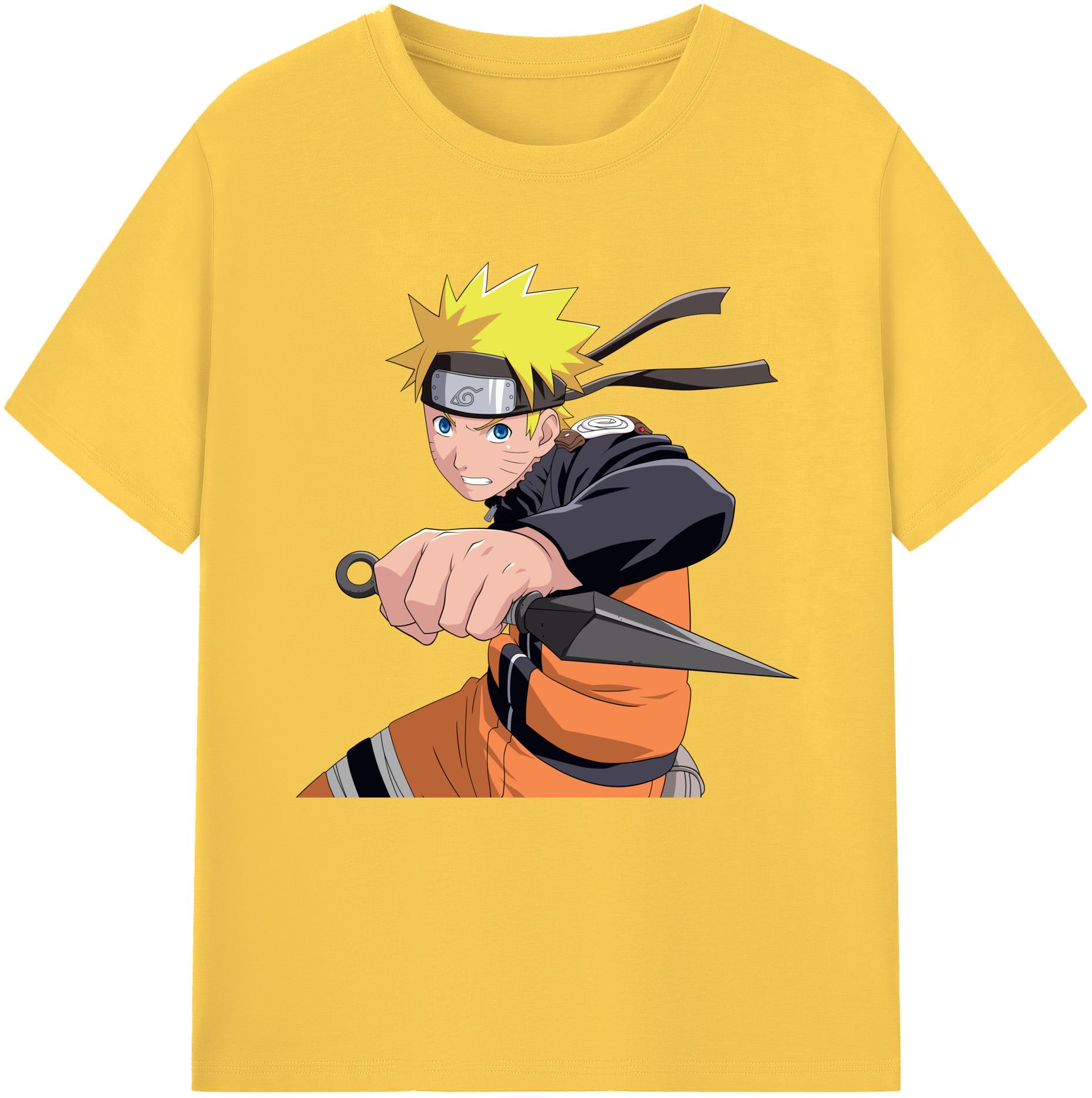 （画像用） NARUTO -ナルト- うずまき ナルト Uzumaki Naruto 綿100％半袖Tシャツ（フロントプリント）