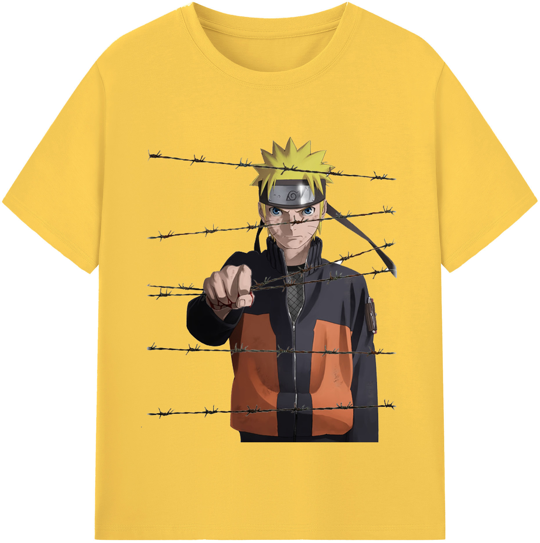 （画像用） NARUTO -ナルト- うずまき ナルト Uzumaki Naruto 綿100％半袖Tシャツ（フロントプリント）