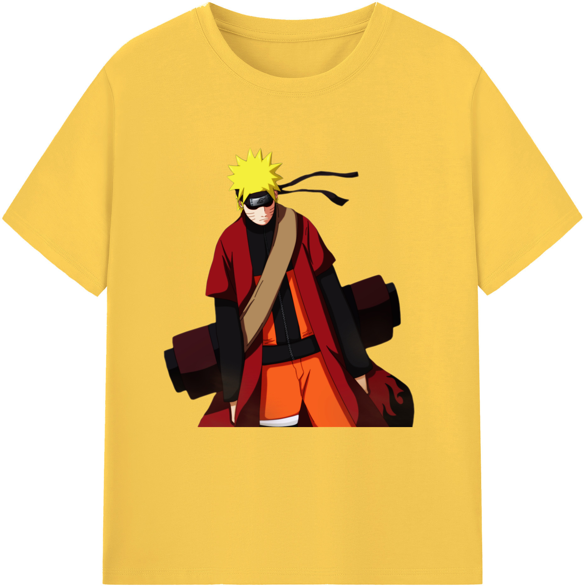 （画像用） NARUTO -ナルト- うずまき ナルト Uzumaki Naruto 綿100％半袖Tシャツ（フロントプリント）