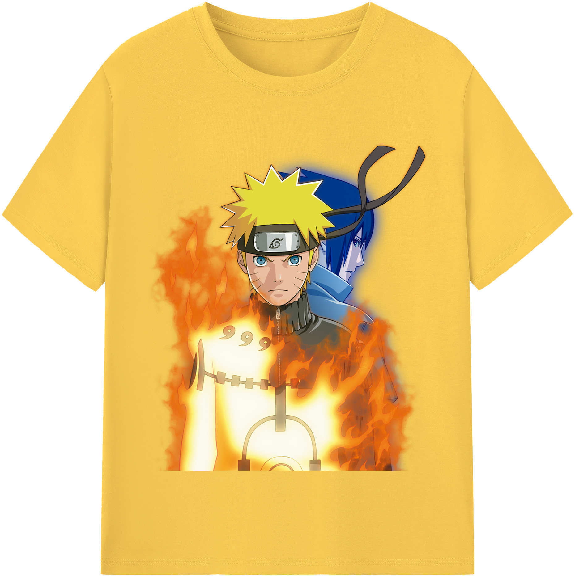 （画像用） NARUTO -ナルト- うずまき ナルト Uzumaki Naruto 綿100％半袖Tシャツ（フロントプリント）