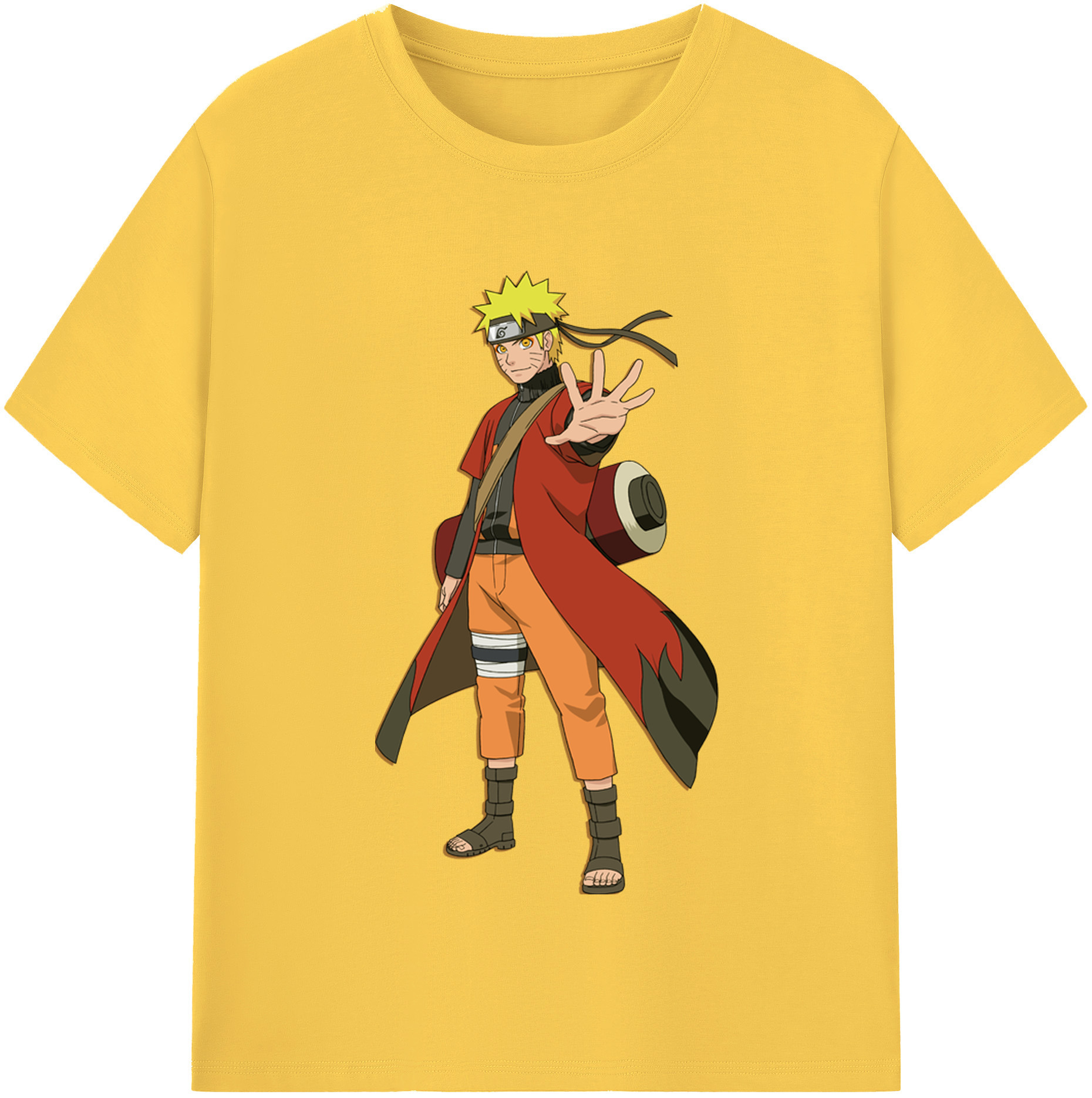 （画像用） NARUTO -ナルト- うずまき ナルト Uzumaki Naruto 綿100％半袖Tシャツ（フロントプリント）