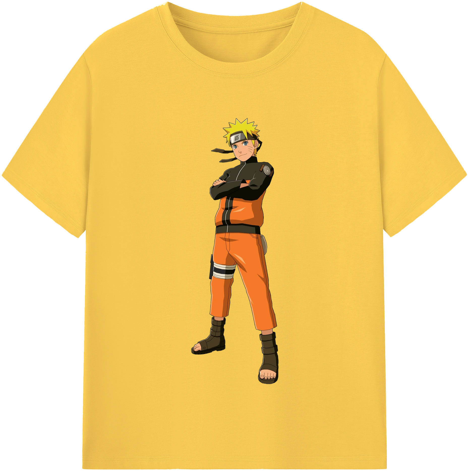 （画像用） NARUTO -ナルト- うずまき ナルト Uzumaki Naruto 綿100％半袖Tシャツ（フロントプリント）