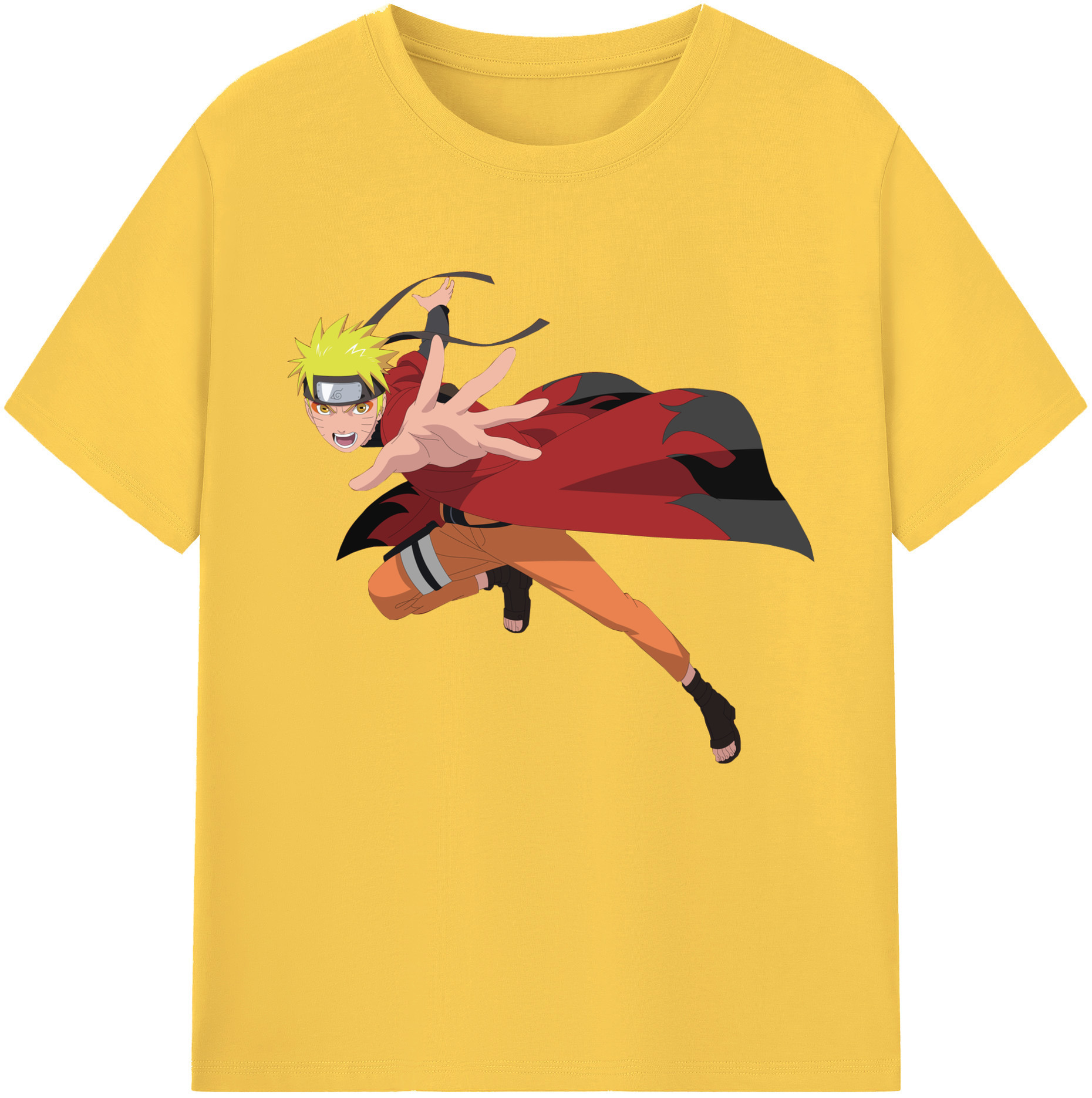 （画像用） NARUTO -ナルト- うずまき ナルト Uzumaki Naruto 綿100％半袖Tシャツ（フロントプリント）