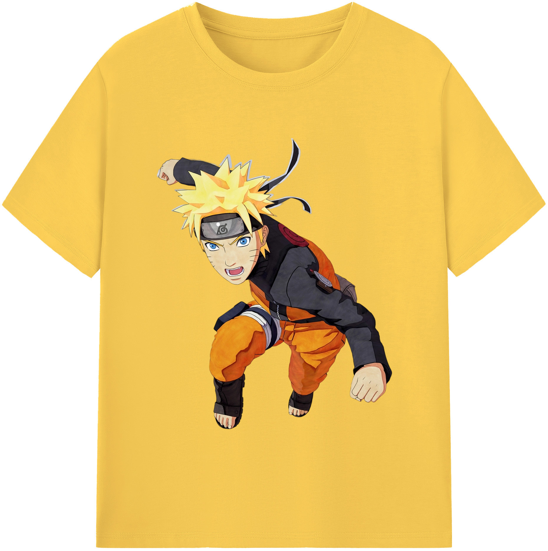 （画像用） NARUTO -ナルト- うずまき ナルト Uzumaki Naruto 綿100％半袖Tシャツ（フロントプリント）