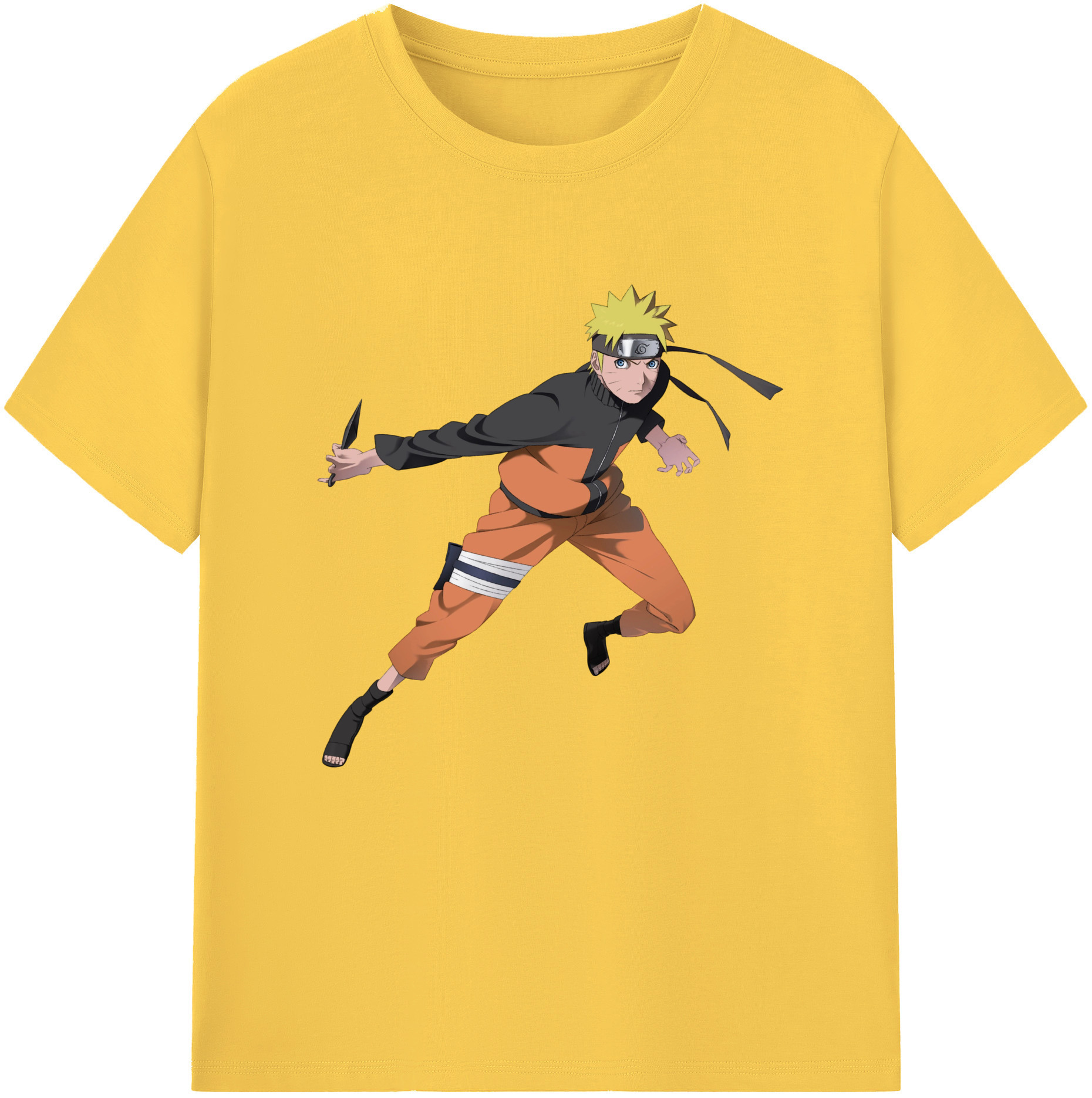 （画像用） NARUTO -ナルト- うずまき ナルト Uzumaki Naruto 綿100％半袖Tシャツ（フロントプリント）