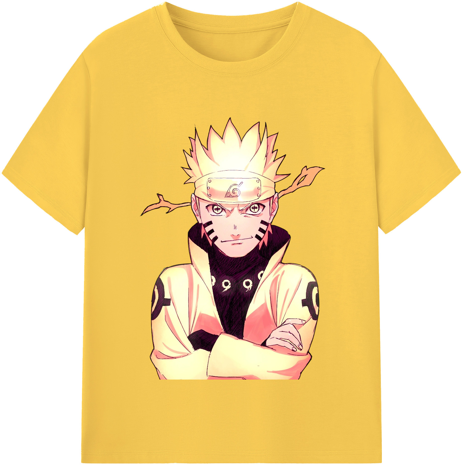 （画像用） NARUTO -ナルト- うずまき ナルト Uzumaki Naruto 綿100％半袖Tシャツ（フロントプリント）