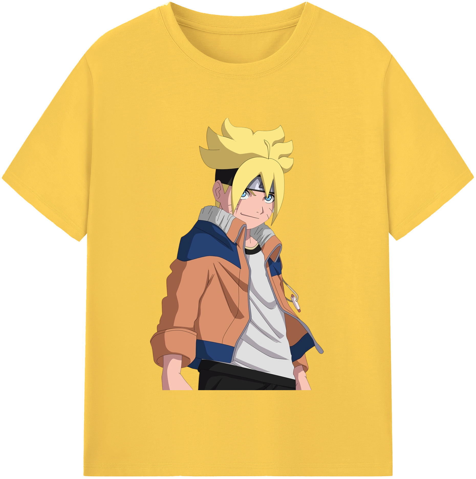 （画像用） NARUTO -ナルト- うずまき ナルト Uzumaki Naruto 綿100％半袖Tシャツ（フロントプリント）