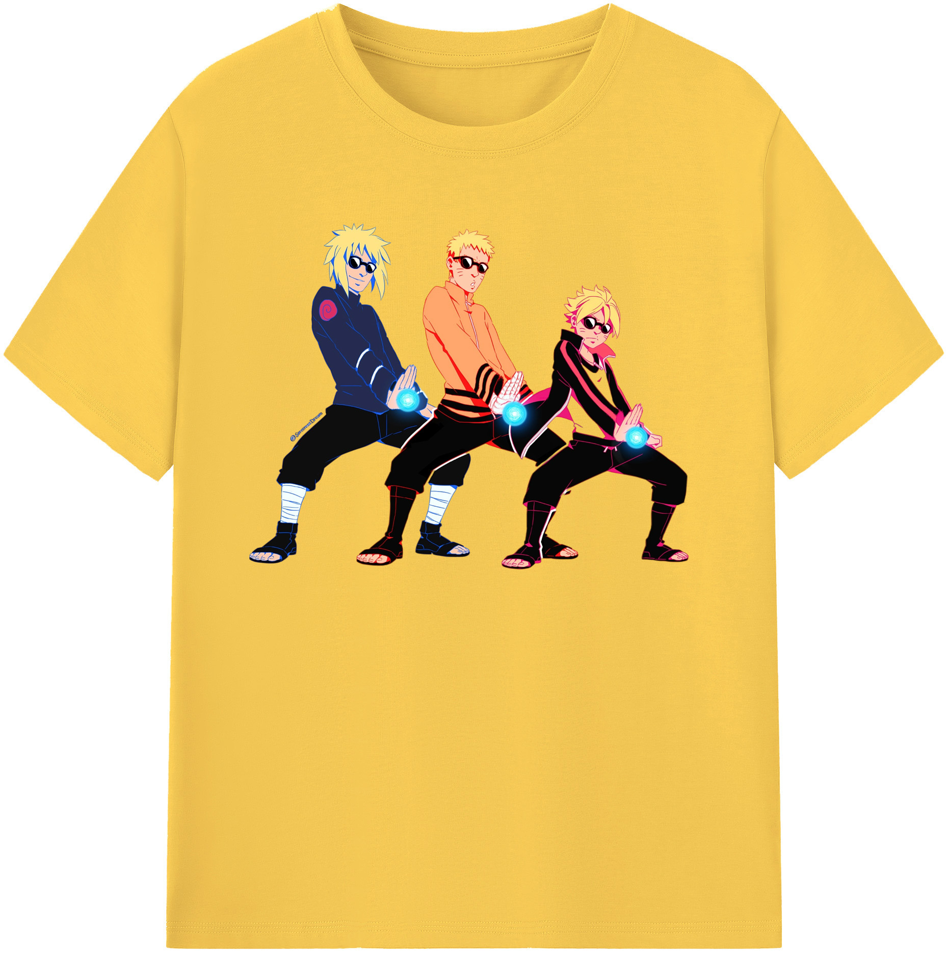 （画像用） NARUTO -ナルト- うずまき ナルト Uzumaki Naruto 綿100％半袖Tシャツ（フロントプリント）