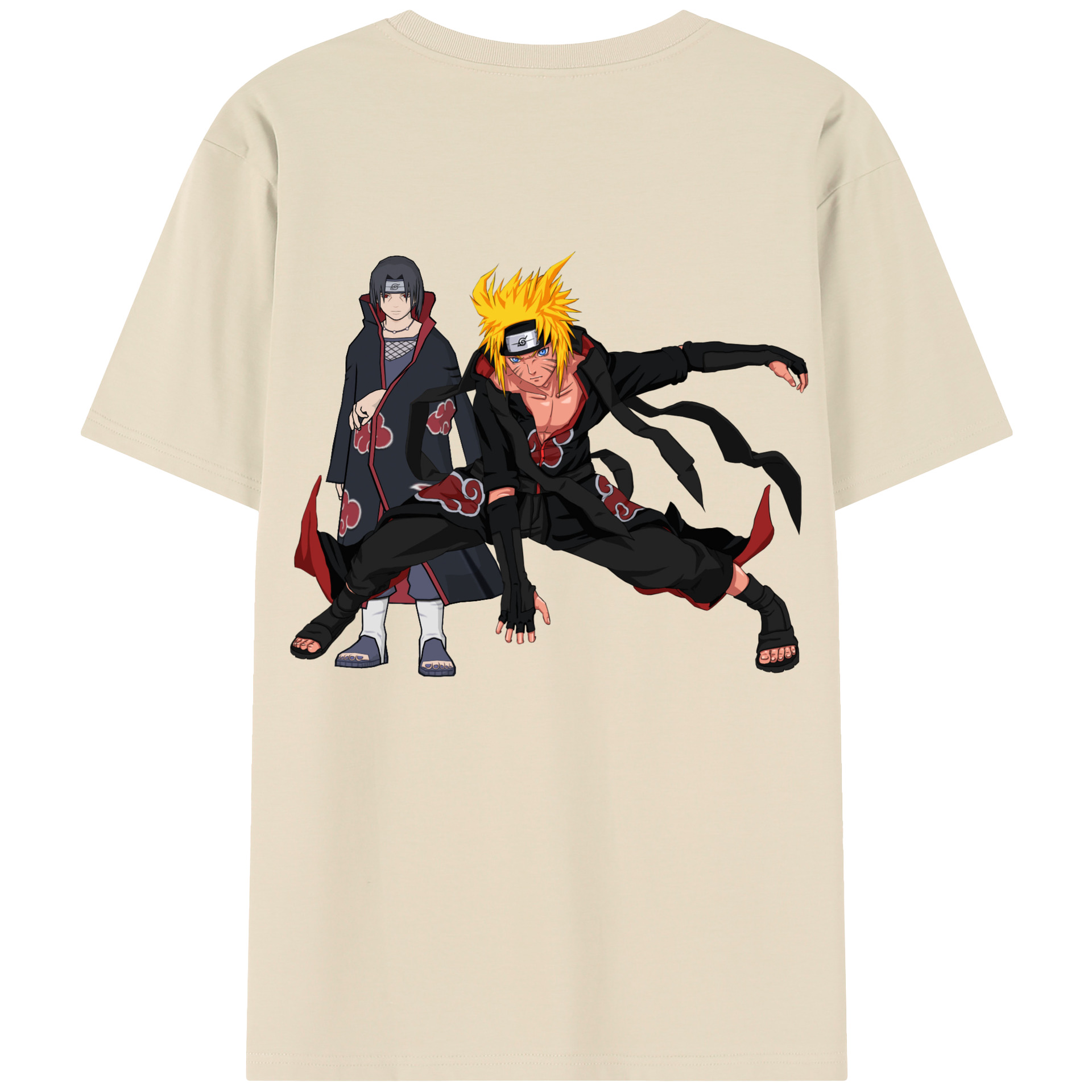 （画像用） NARUTO -ナルト- うずまき ナルト Uzumaki Naruto 綿100％半袖Tシャツ（背面プリント）
