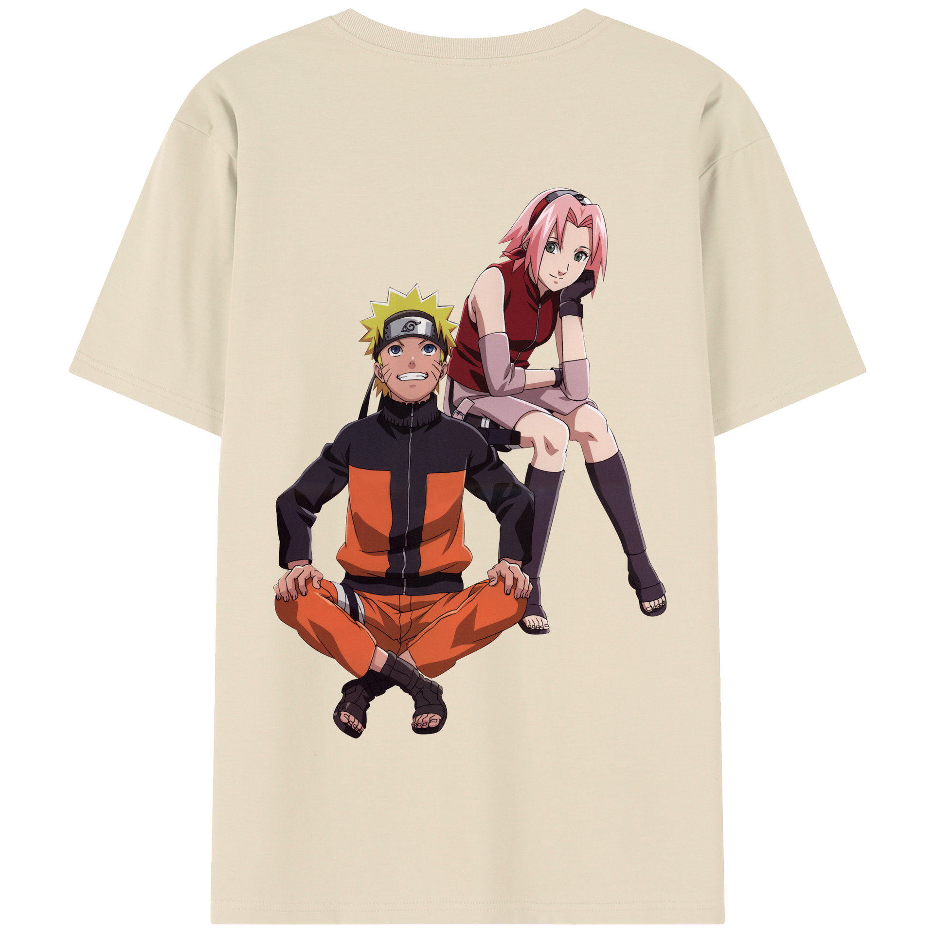 （画像用） NARUTO -ナルト- うずまき ナルト Uzumaki Naruto 綿100％半袖Tシャツ（背面プリント）