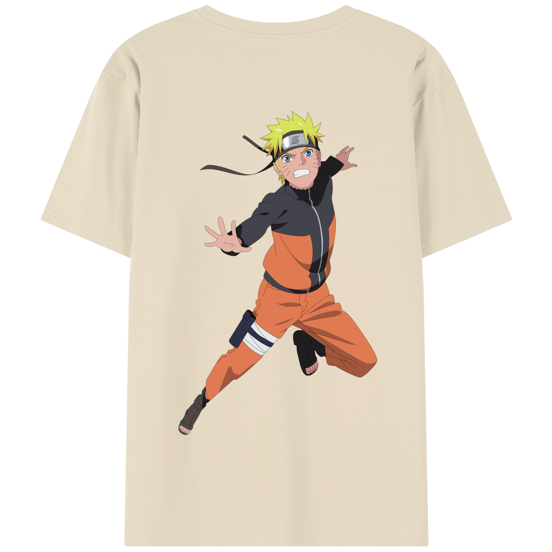 （画像用） NARUTO -ナルト- うずまき ナルト Uzumaki Naruto 綿100％半袖Tシャツ（背面プリント）