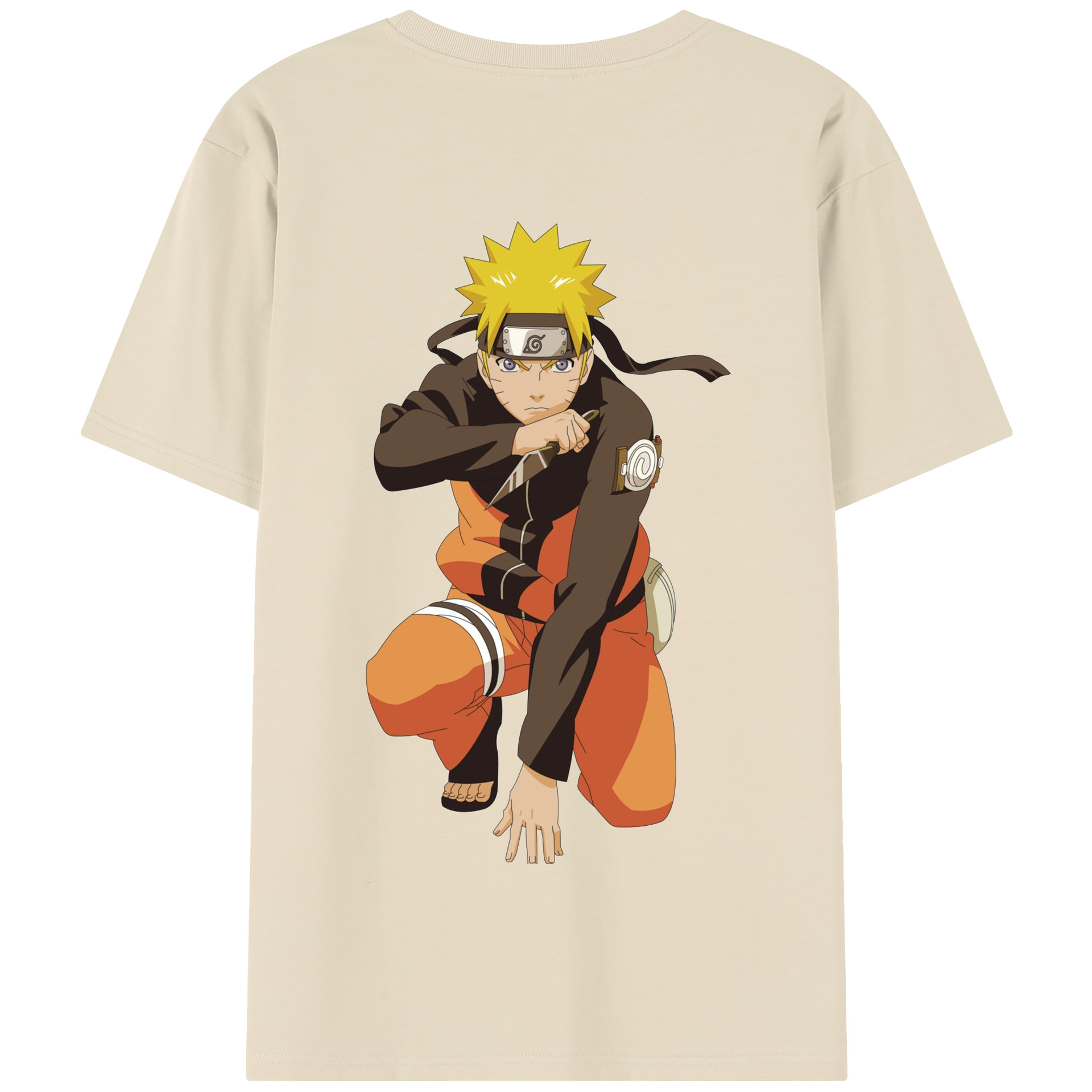 （画像用） NARUTO -ナルト- うずまき ナルト Uzumaki Naruto 綿100％半袖Tシャツ（背面プリント）