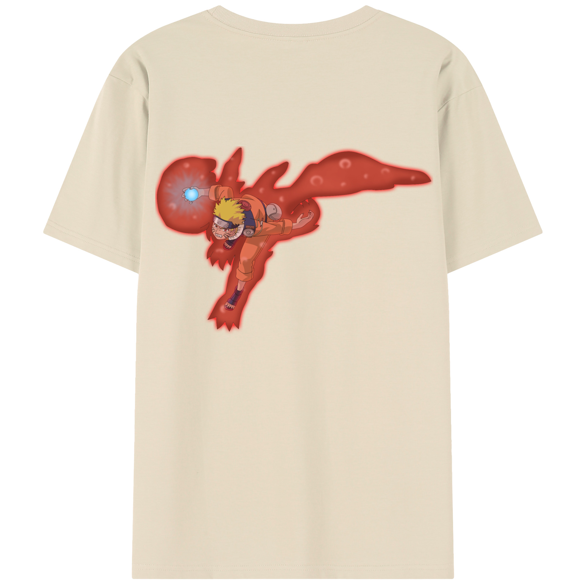 （画像用） NARUTO -ナルト- うずまき ナルト Uzumaki Naruto 綿100％半袖Tシャツ（背面プリント）
