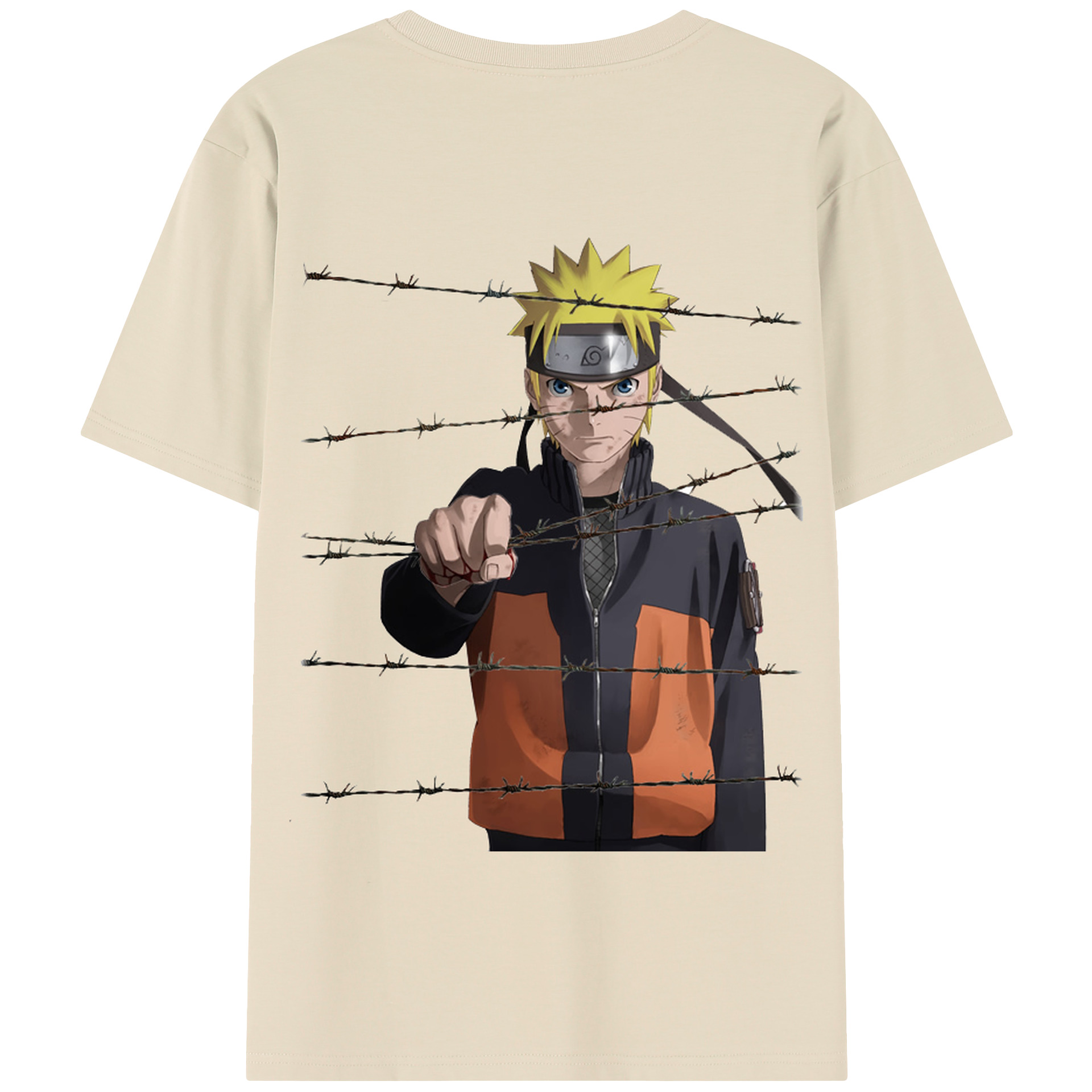 （画像用） NARUTO -ナルト- うずまき ナルト Uzumaki Naruto 綿100％半袖Tシャツ（背面プリント）