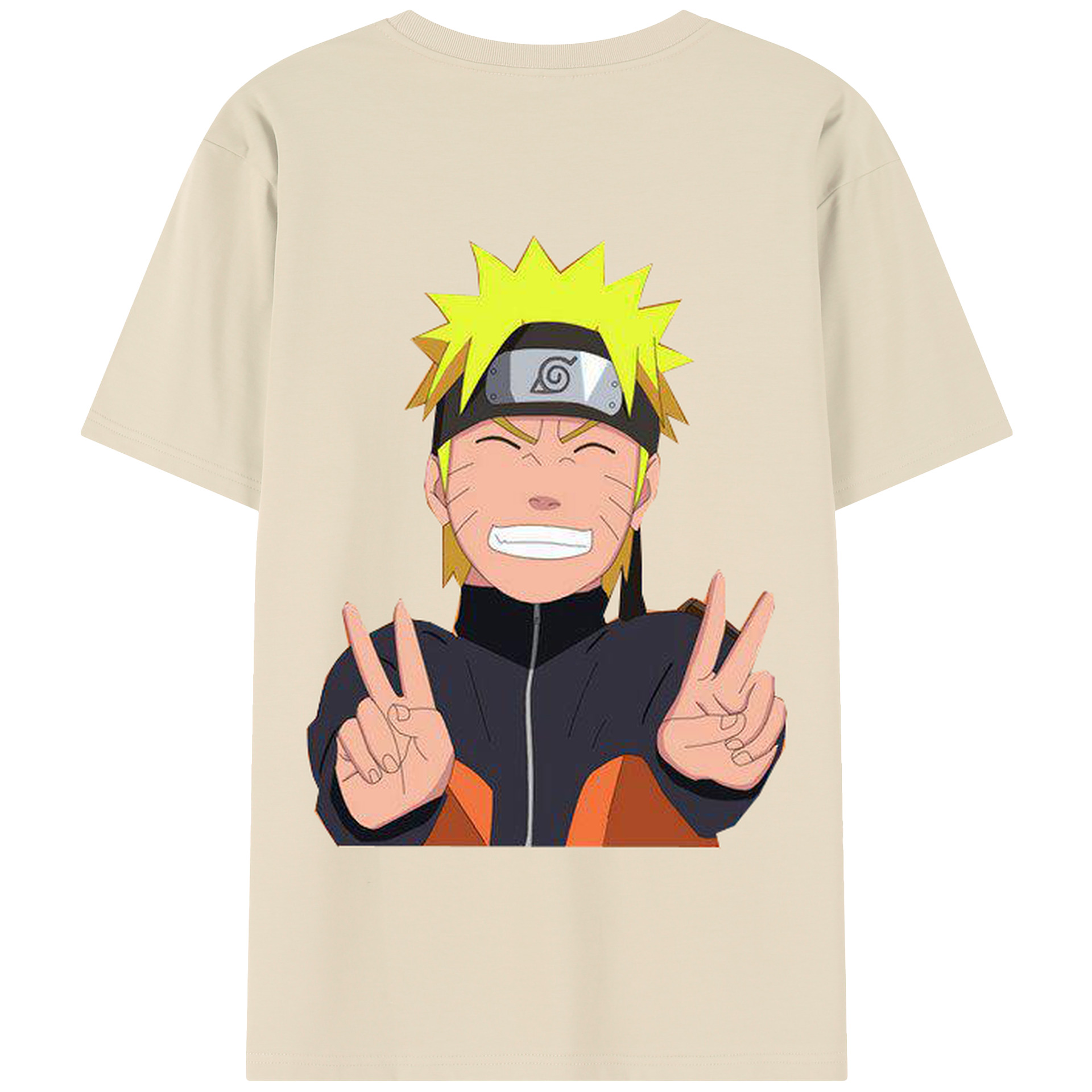 （画像用） NARUTO -ナルト- うずまき ナルト Uzumaki Naruto 綿100％半袖Tシャツ（背面プリント）