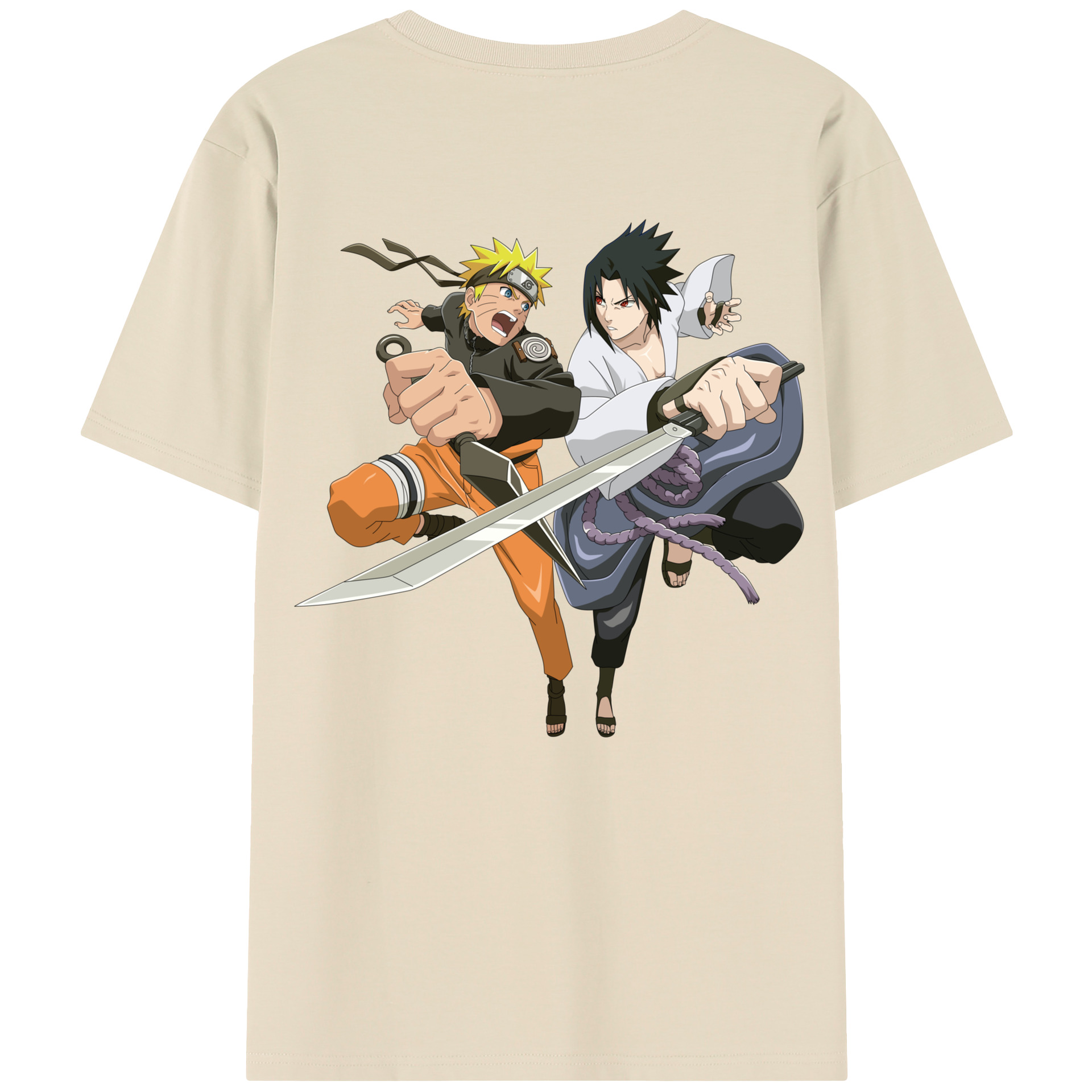 （画像用） NARUTO -ナルト- うずまき ナルト Uzumaki Naruto 綿100％半袖Tシャツ（背面プリント）