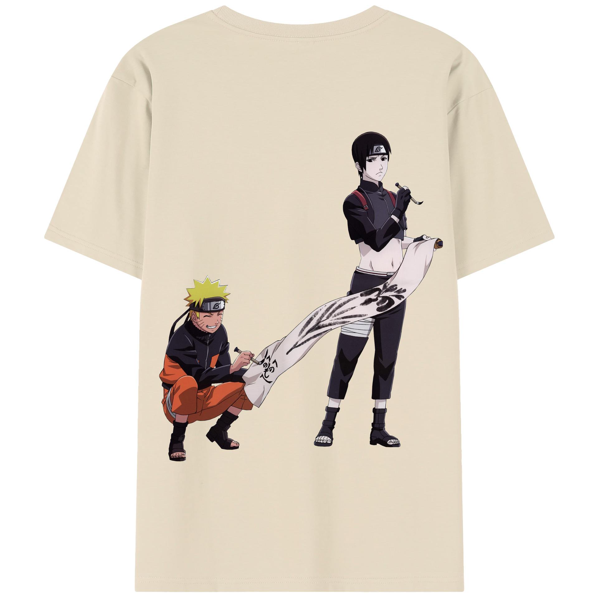 （画像用） NARUTO -ナルト- うずまき ナルト Uzumaki Naruto 綿100％半袖Tシャツ（背面プリント）